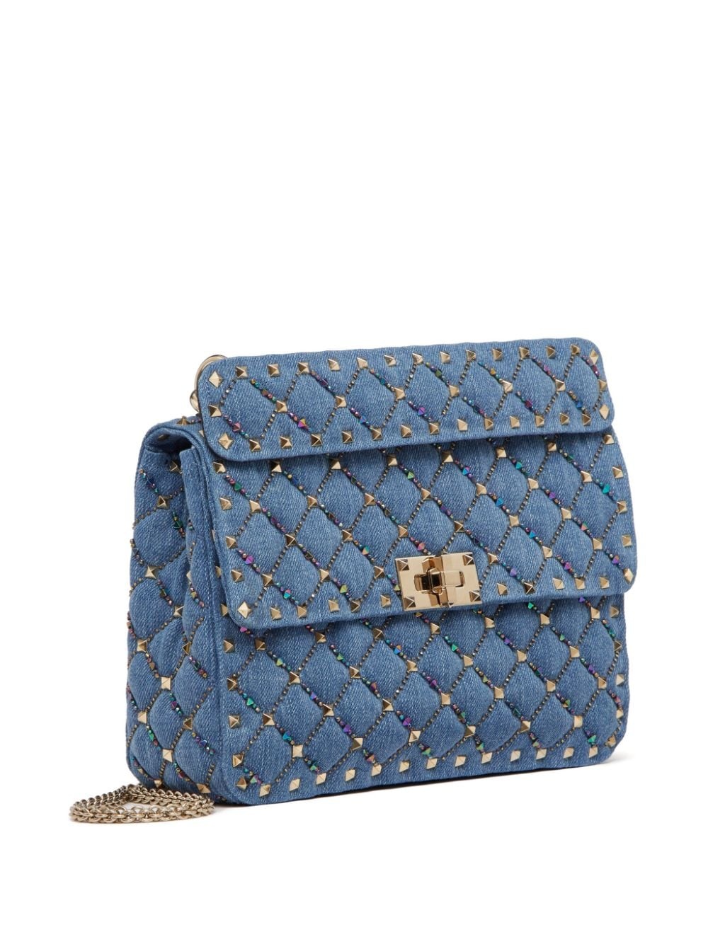 Rockstud Spike denim crossbody bag - 4