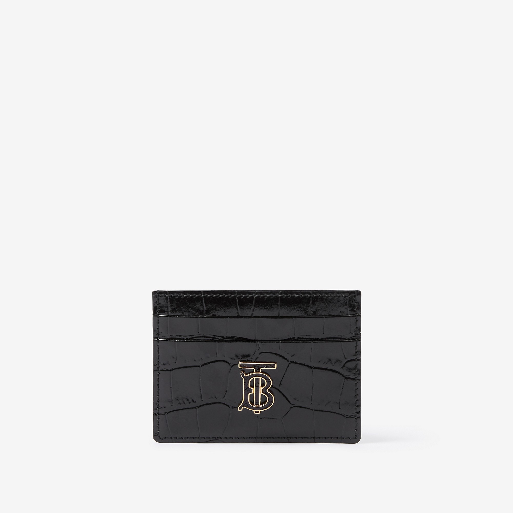 Embossed Leather TB Card Case - 1