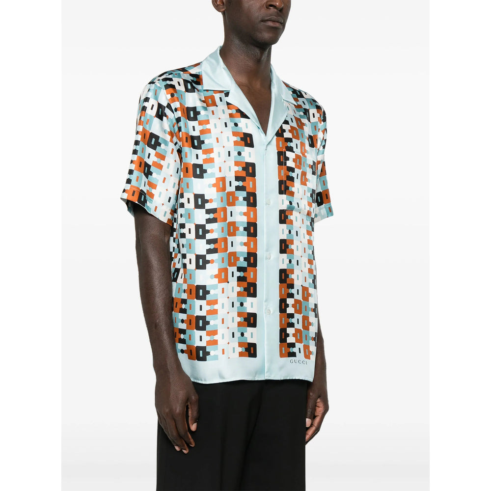 Gucci Blue Shirts Men - 2