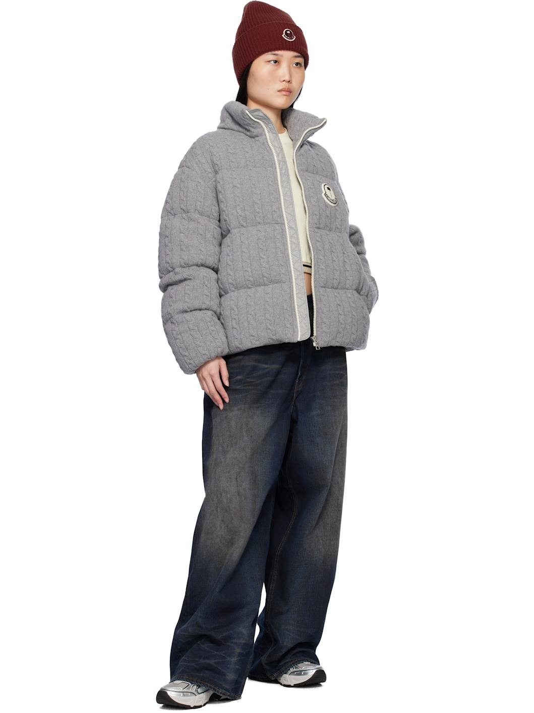 Moncler x Palm Angels Gray Austru Down Jacket - 5