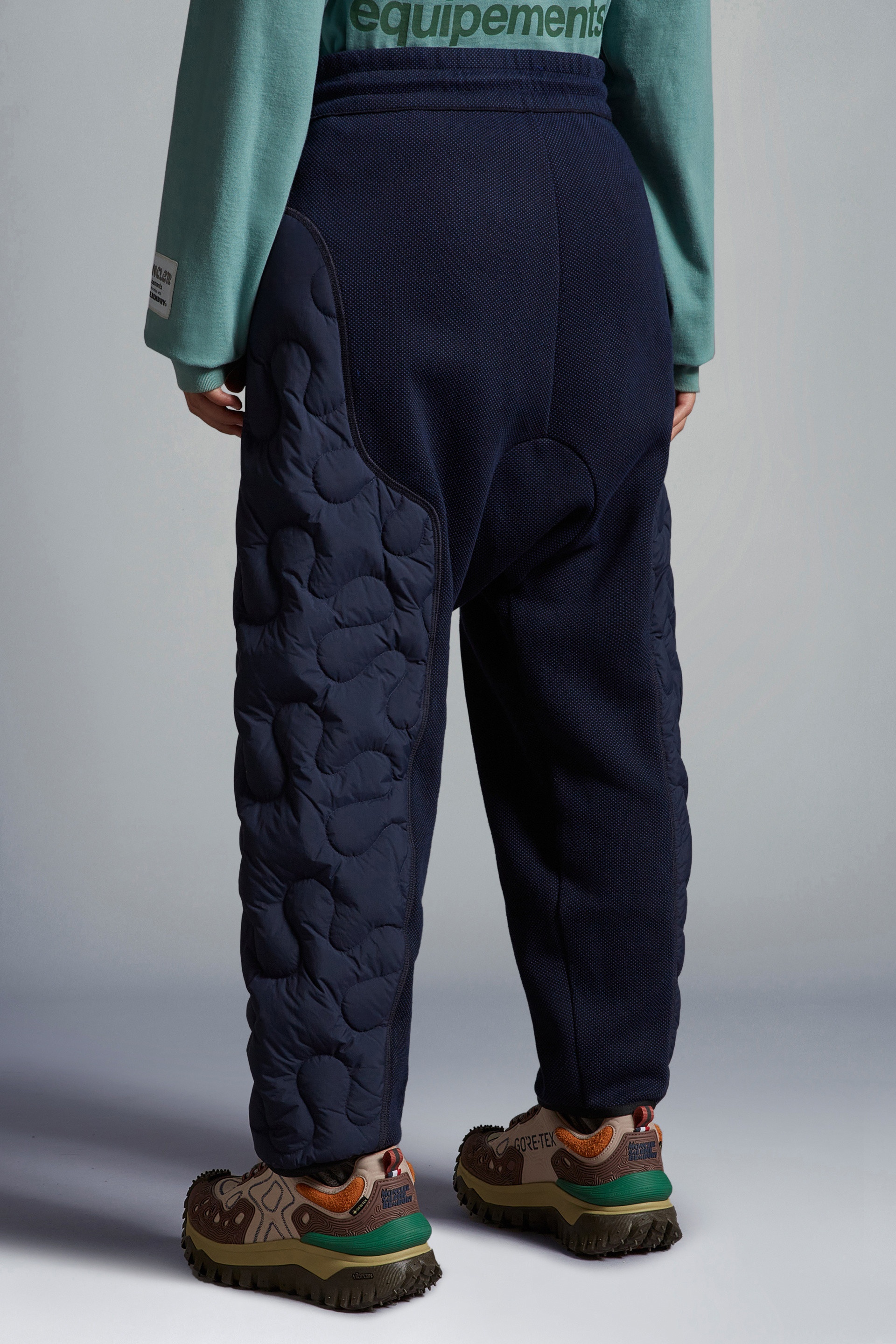 + adidas Originals shell-trimmed two-tone jersey wide-leg track pants