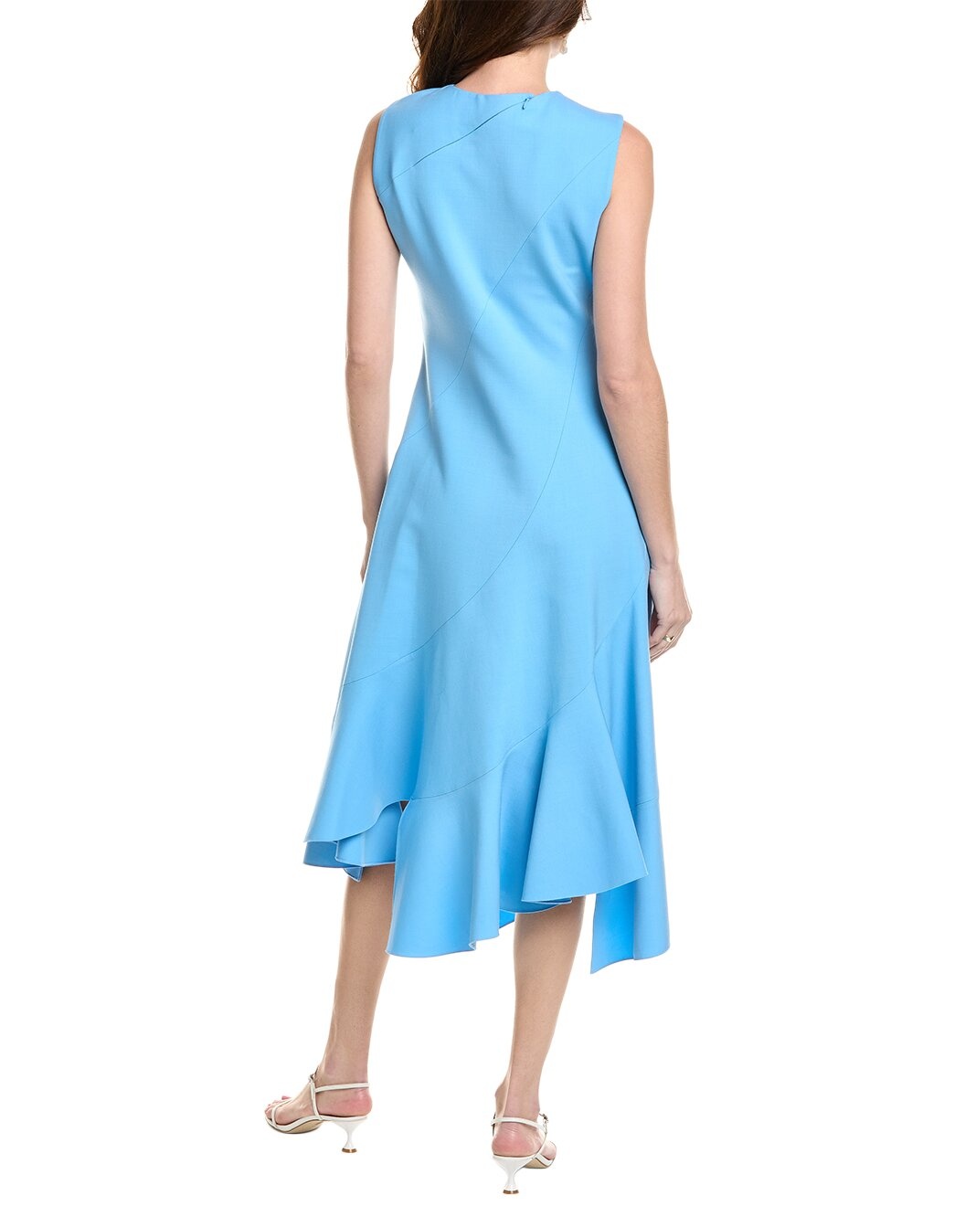 Oscar de la Renta Tiered Hem Wool-Blend Midi Dress - 2