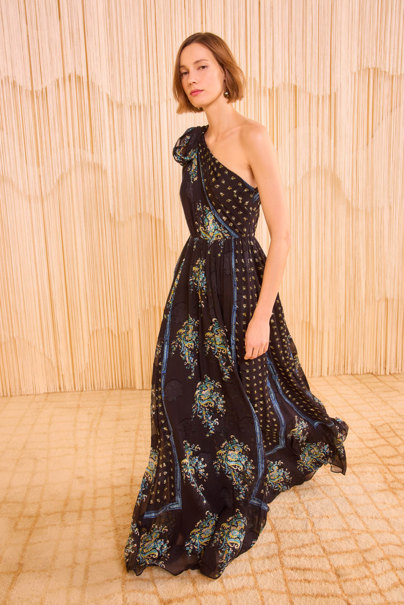 Angelique Draped Scarf Gown 3