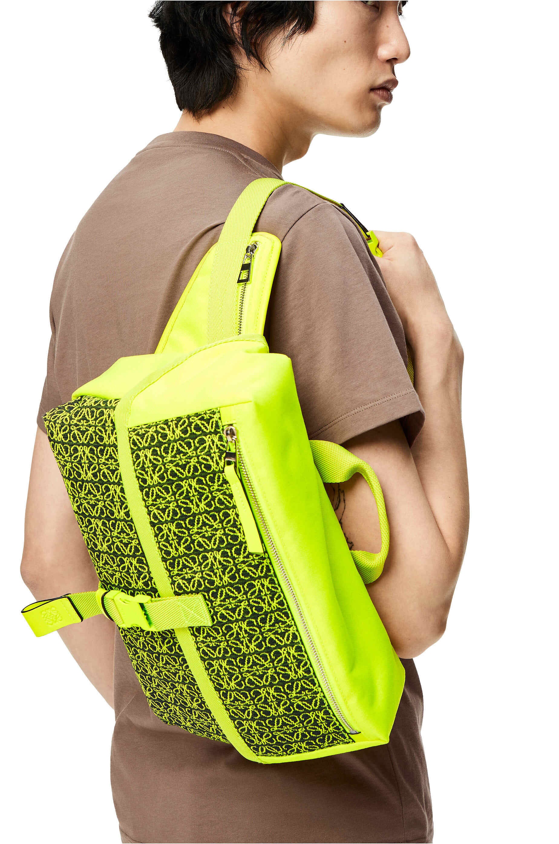 Postman Sling in Anagram jacquard and canvas - 2