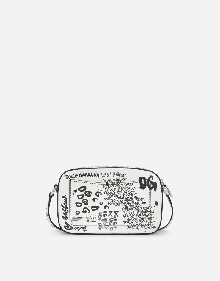 Polished calfskin 3.5 crossbody bag with logo print - 4