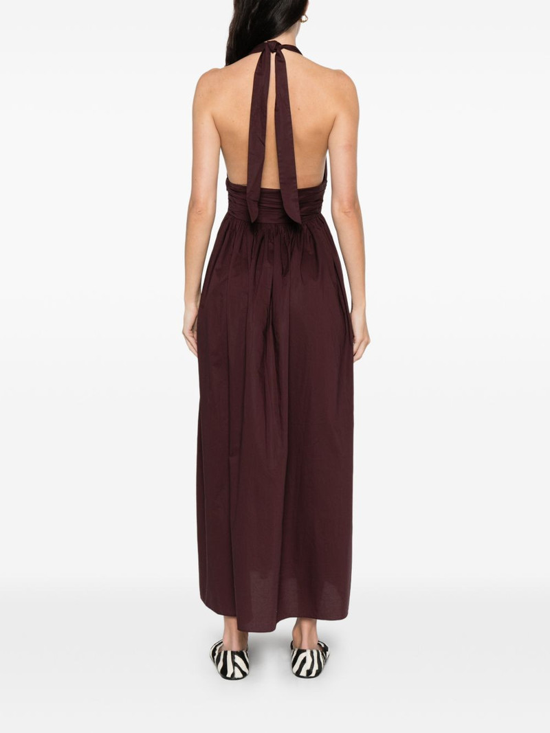 halter plunge midi dress 4