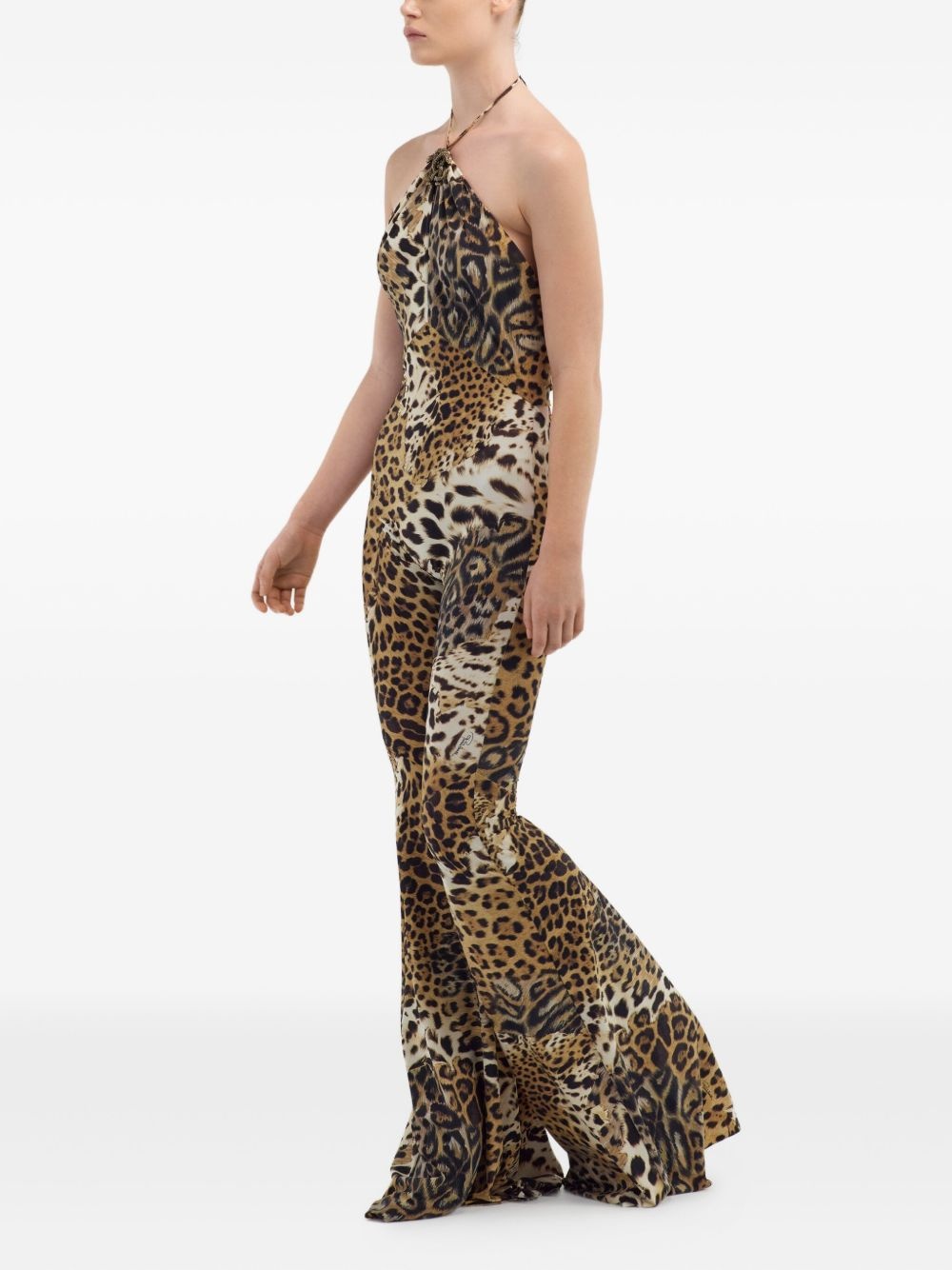 jaguar-print jumpsuit - 4