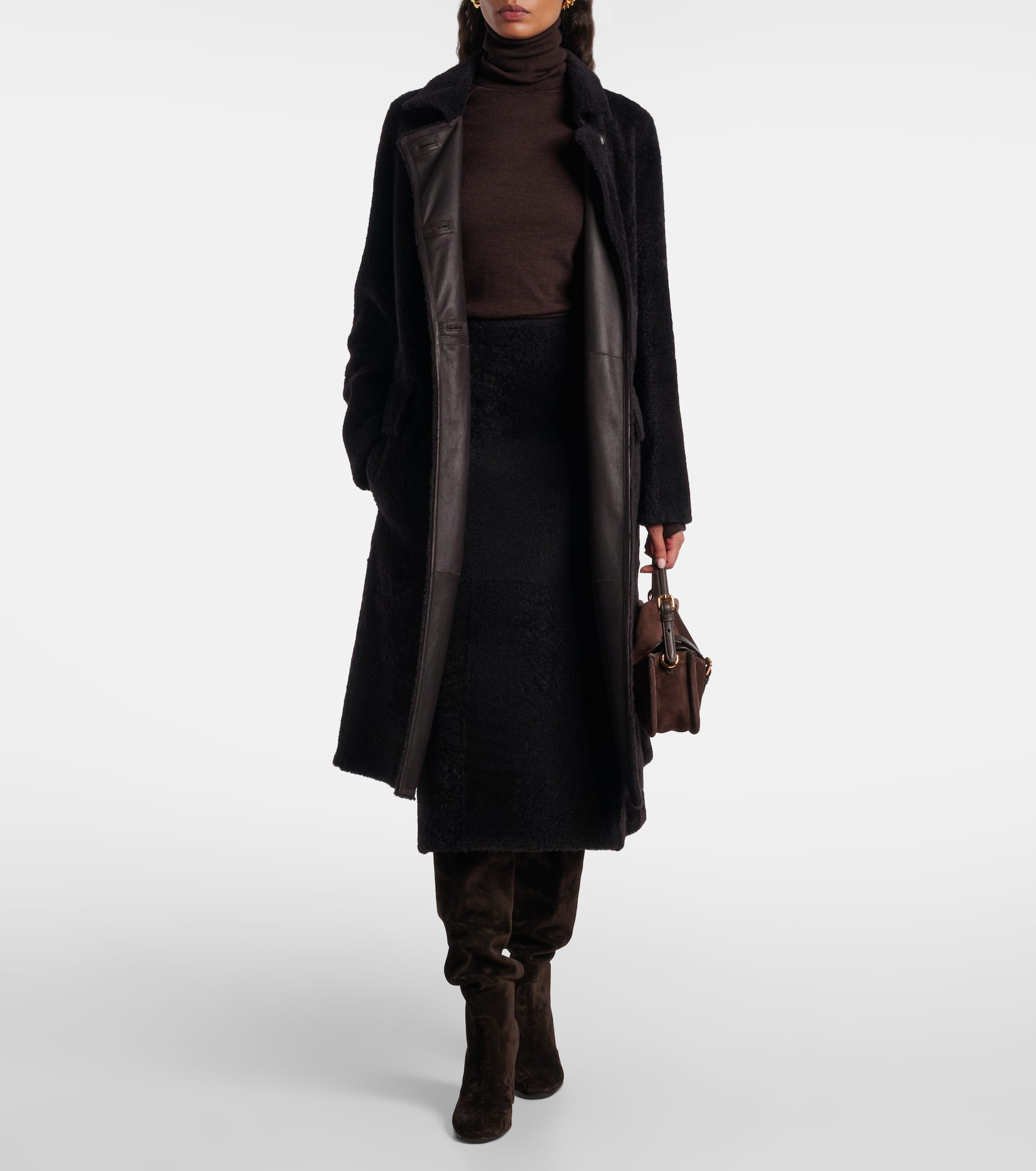 Shearling maxi skirt - 2