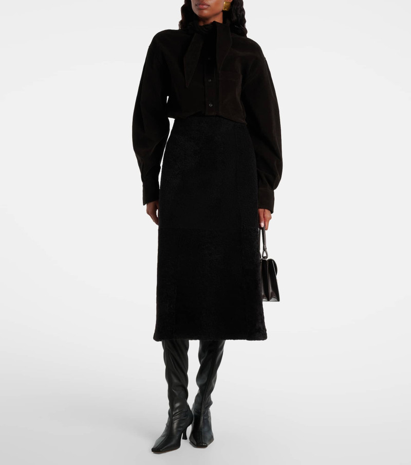 Yves Salomon Shearling maxi skirt outlook