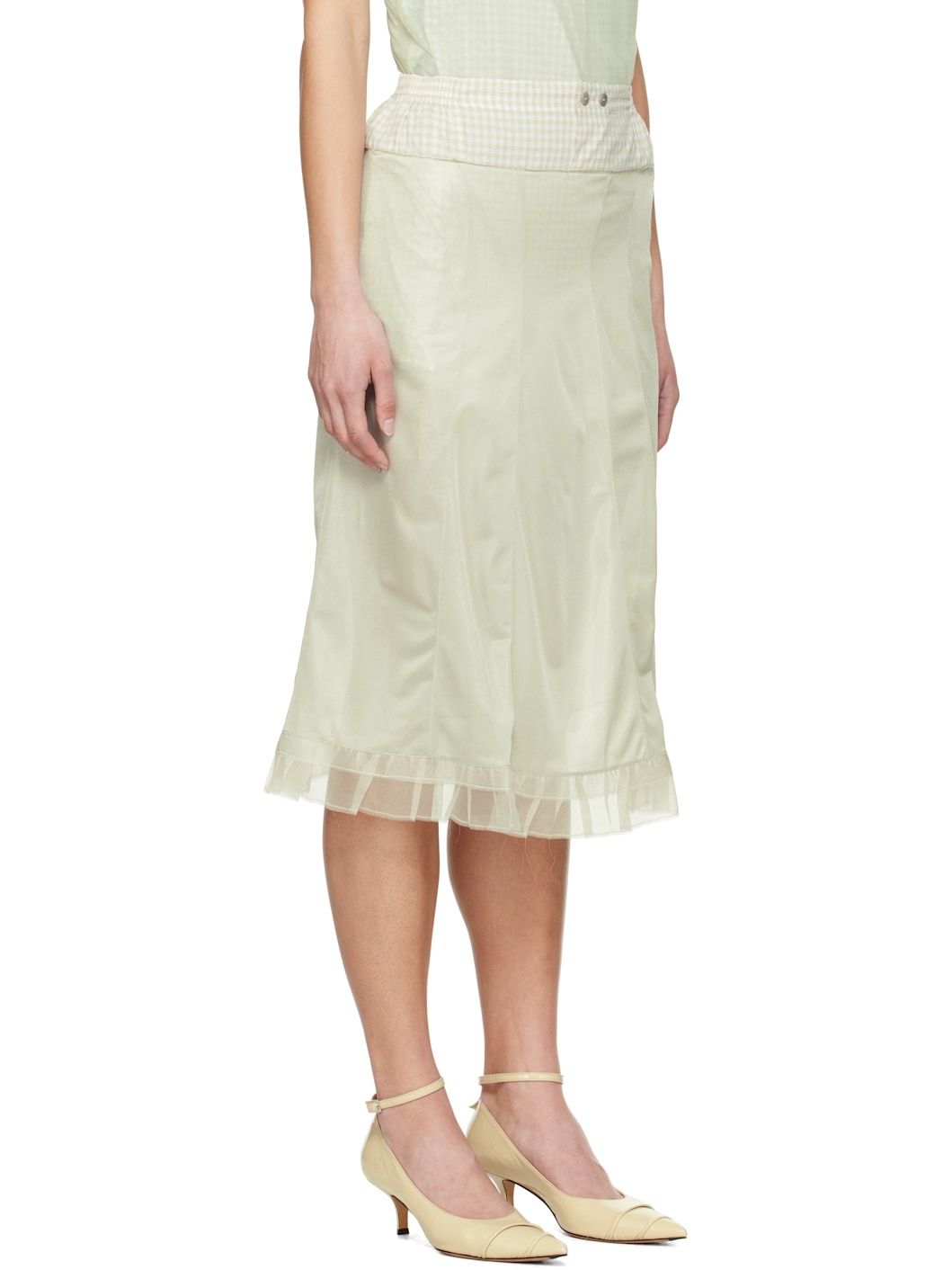 Green 'Anonymity Of The Lining' Midi Skirt - 2