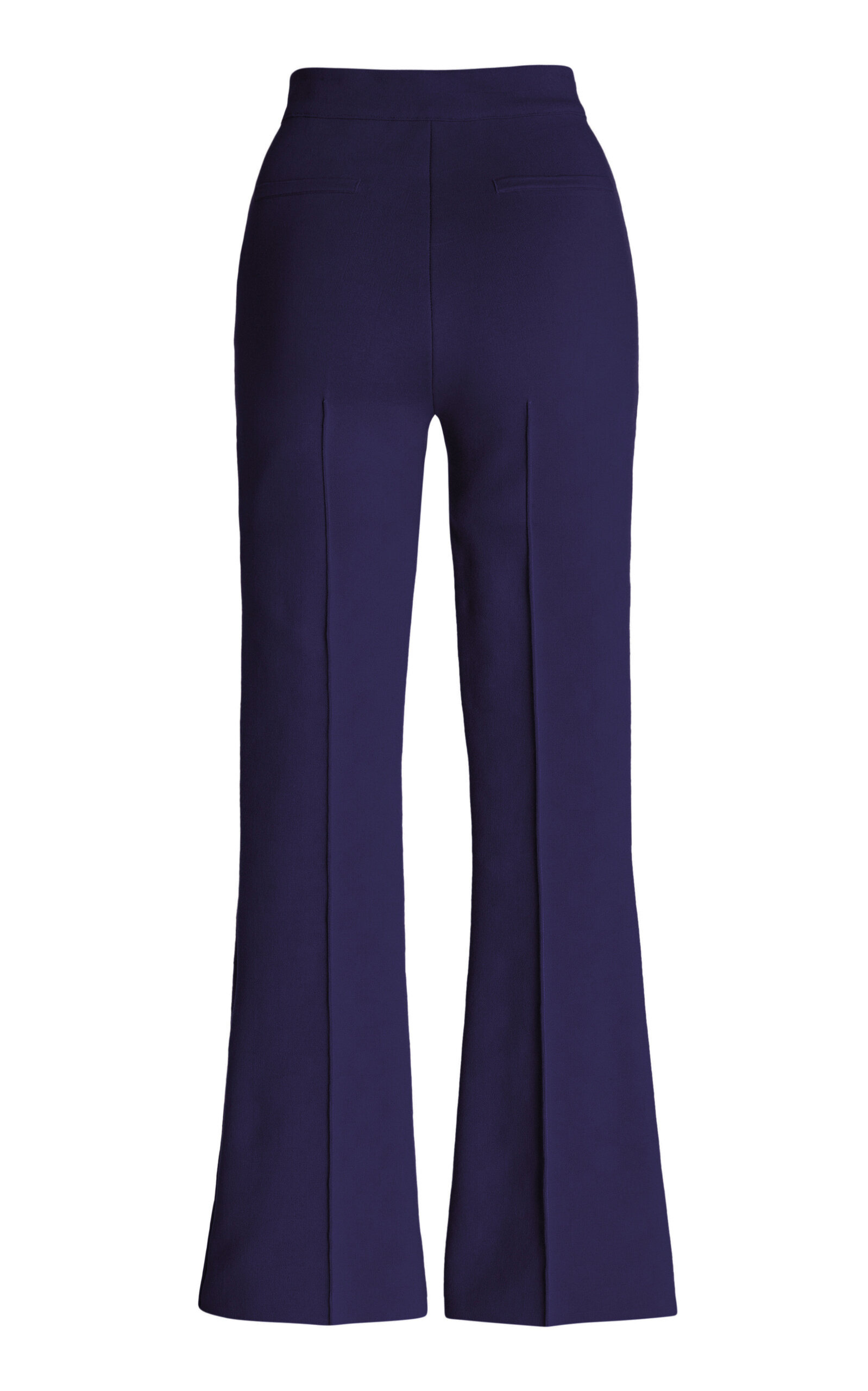 Kick Flared Stretch-Cotton Knit Pants navy - 5