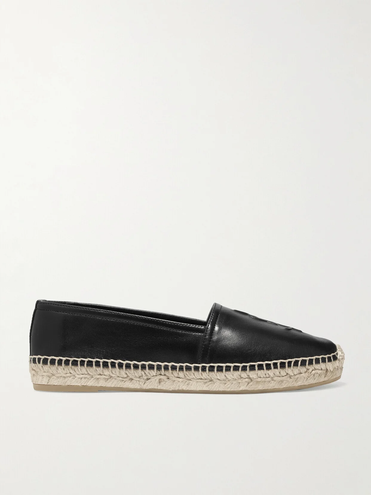 Cassandre Logo-embossed Leather Espadrilles - 1