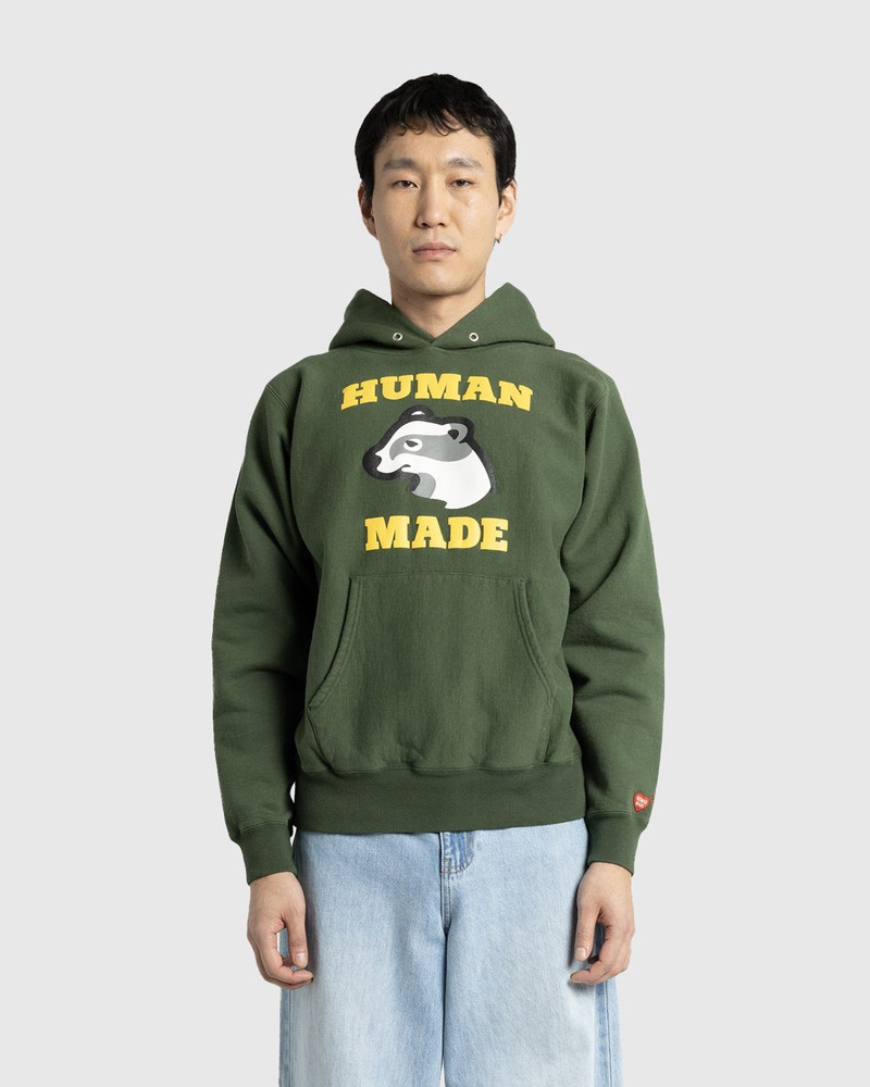 Human Made Human Made – Heavyweight Logo Hoodie Green outlook