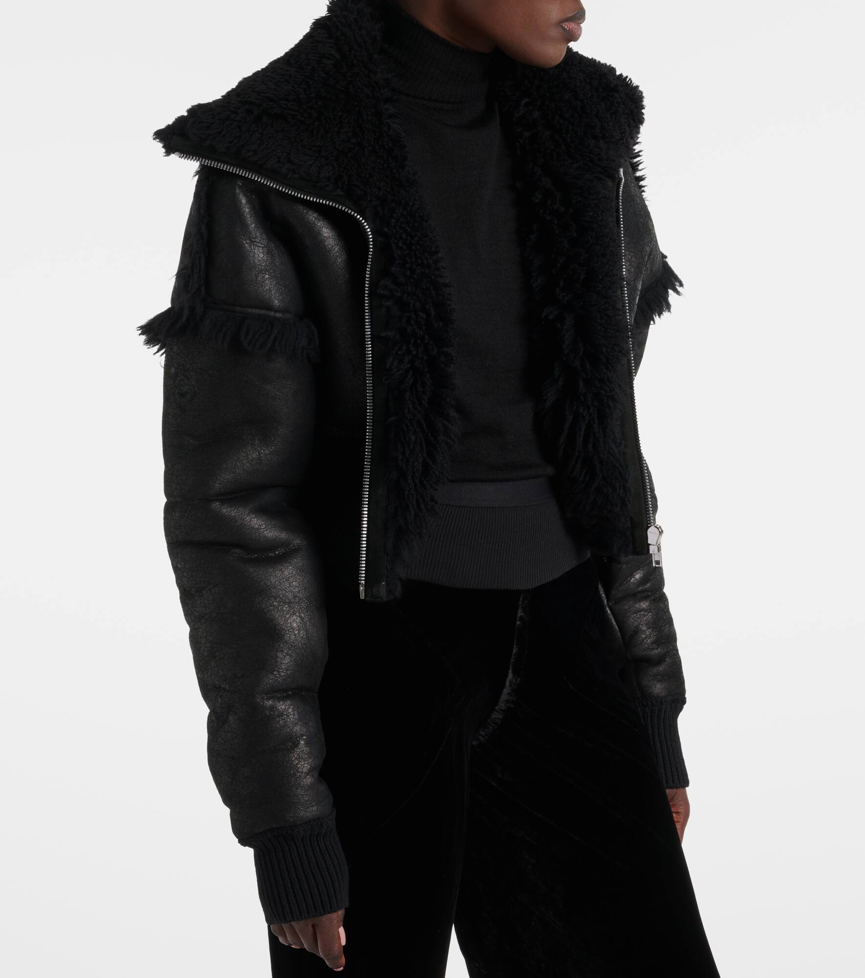 Flight cropped leather jacket - 6