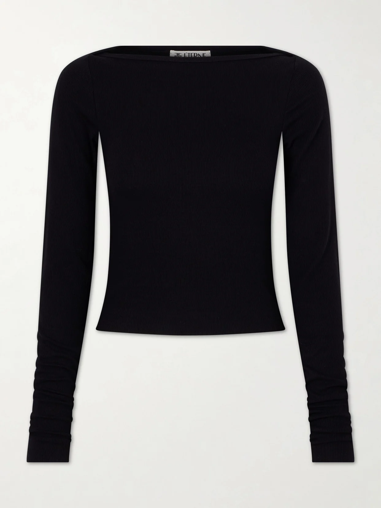 Cropped Ribbed Stretch-jersey Top - 1