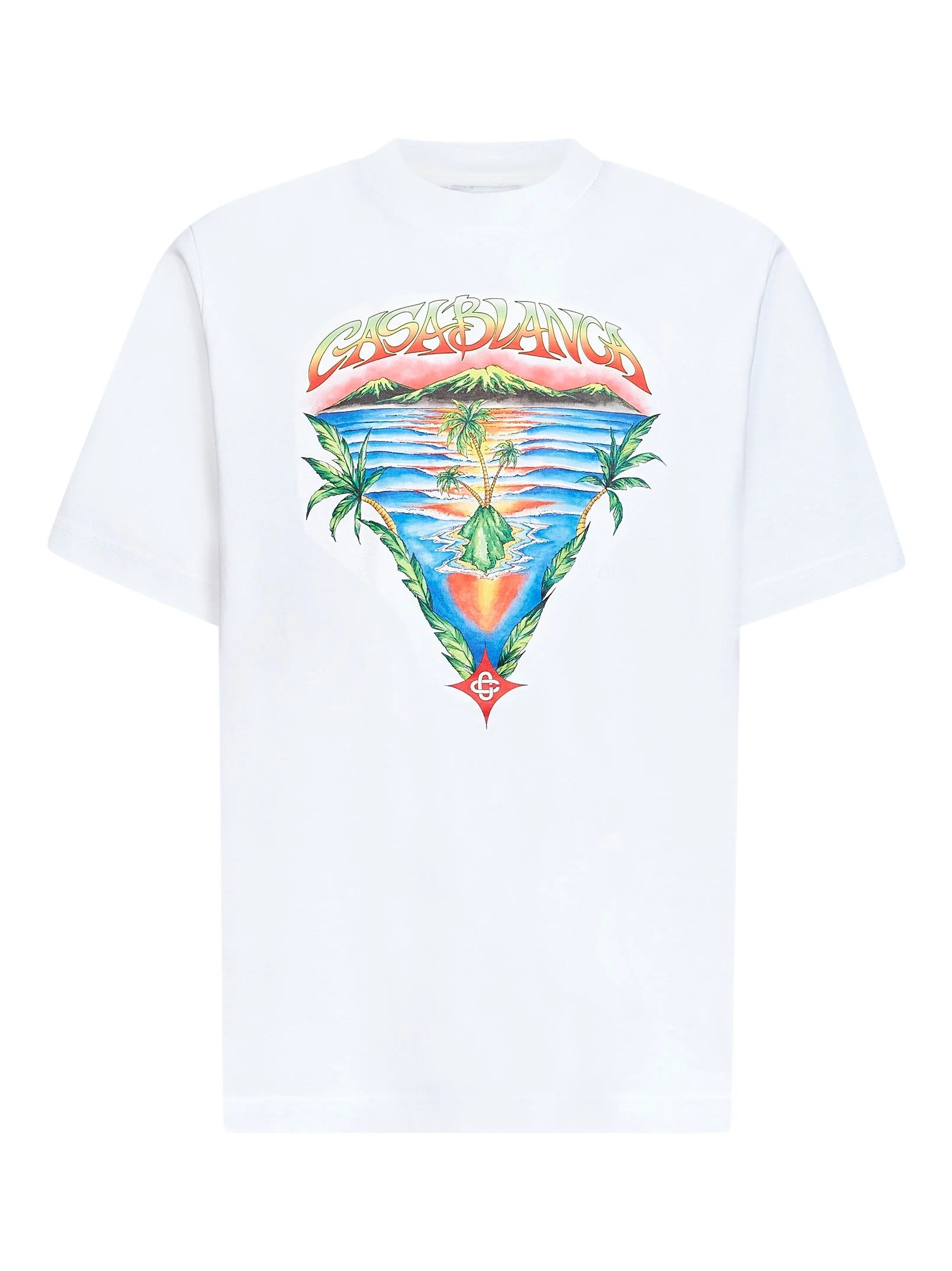 Casablanca Men White Innocence Triangle T-Shirt - 1