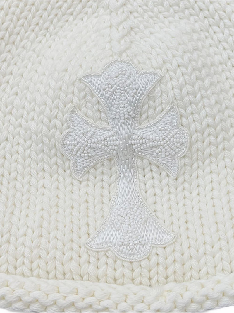 Chrome Hearts beaded cross beanie hat outlook