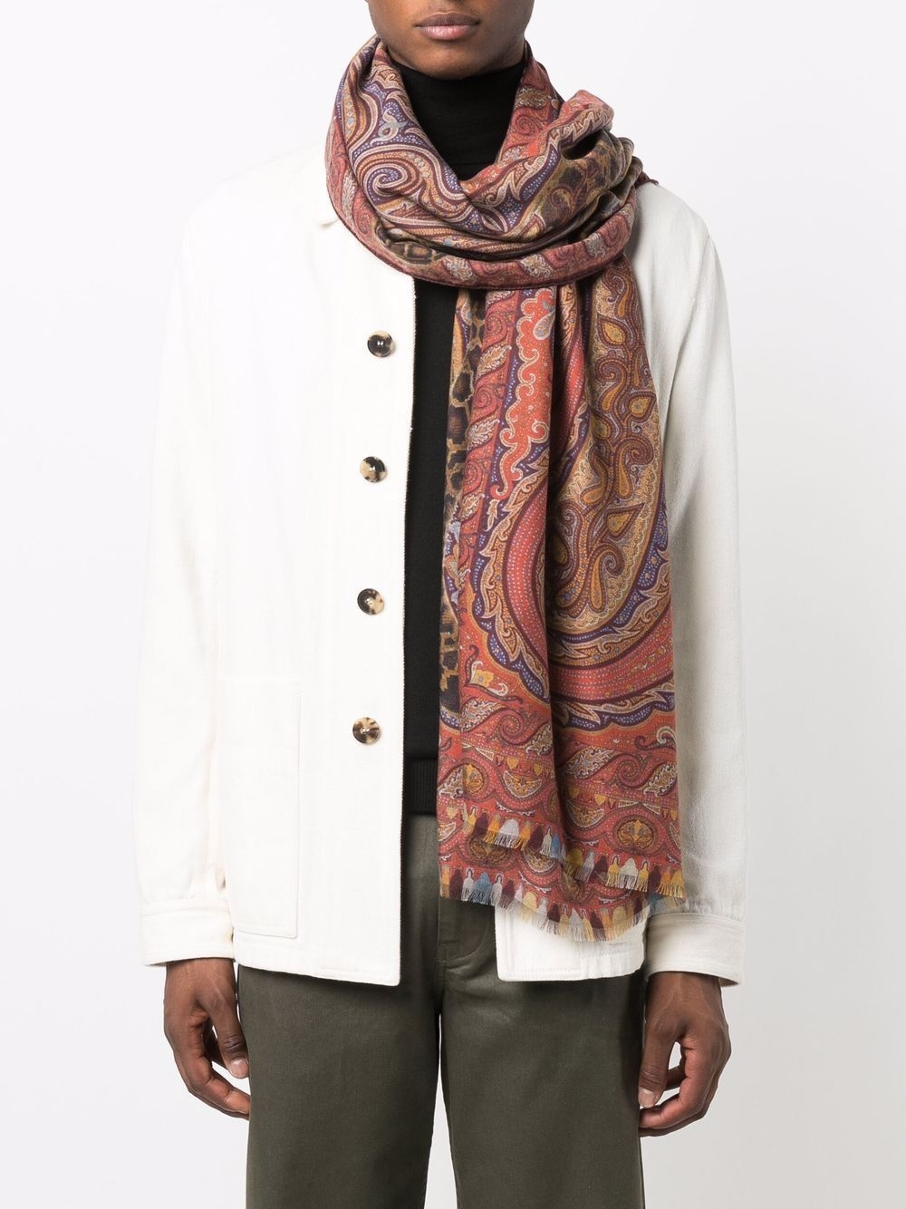 paisley-print scarf - 2