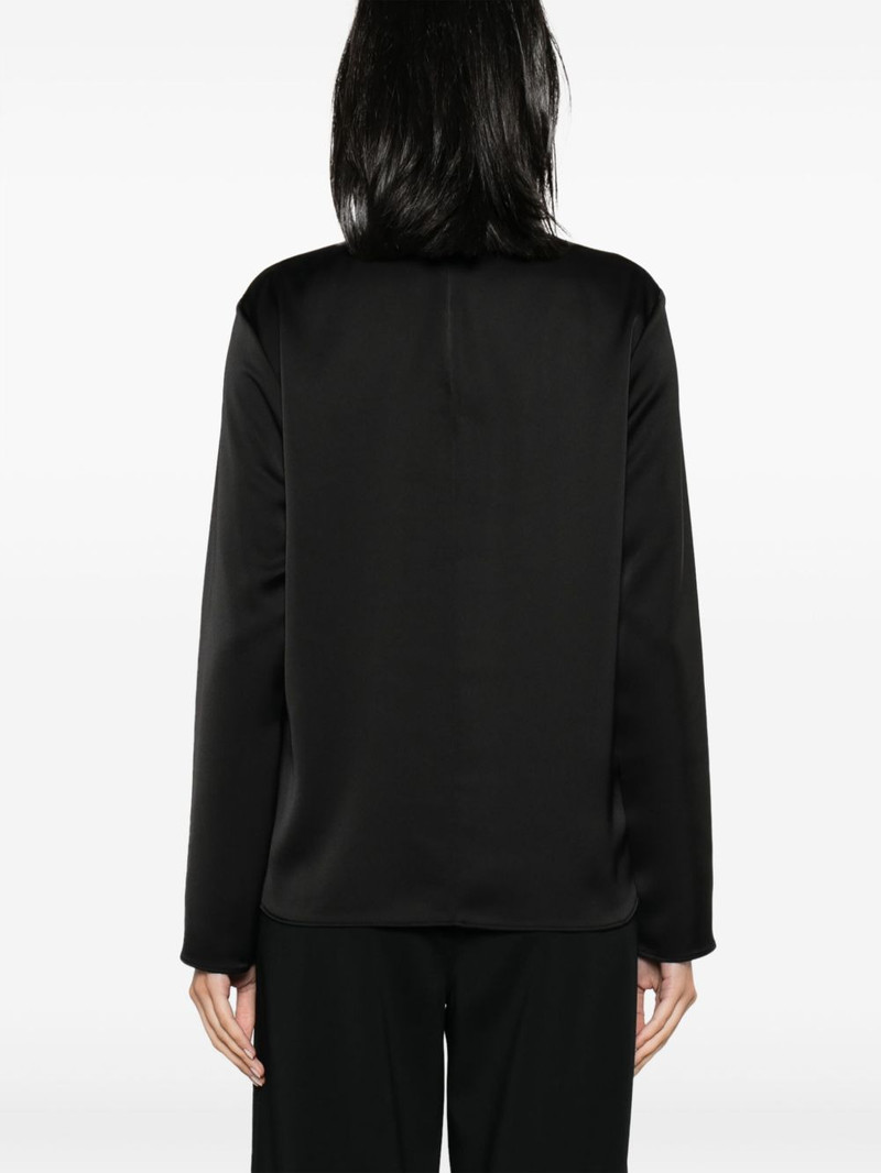 pointed high-neck blouse 4
