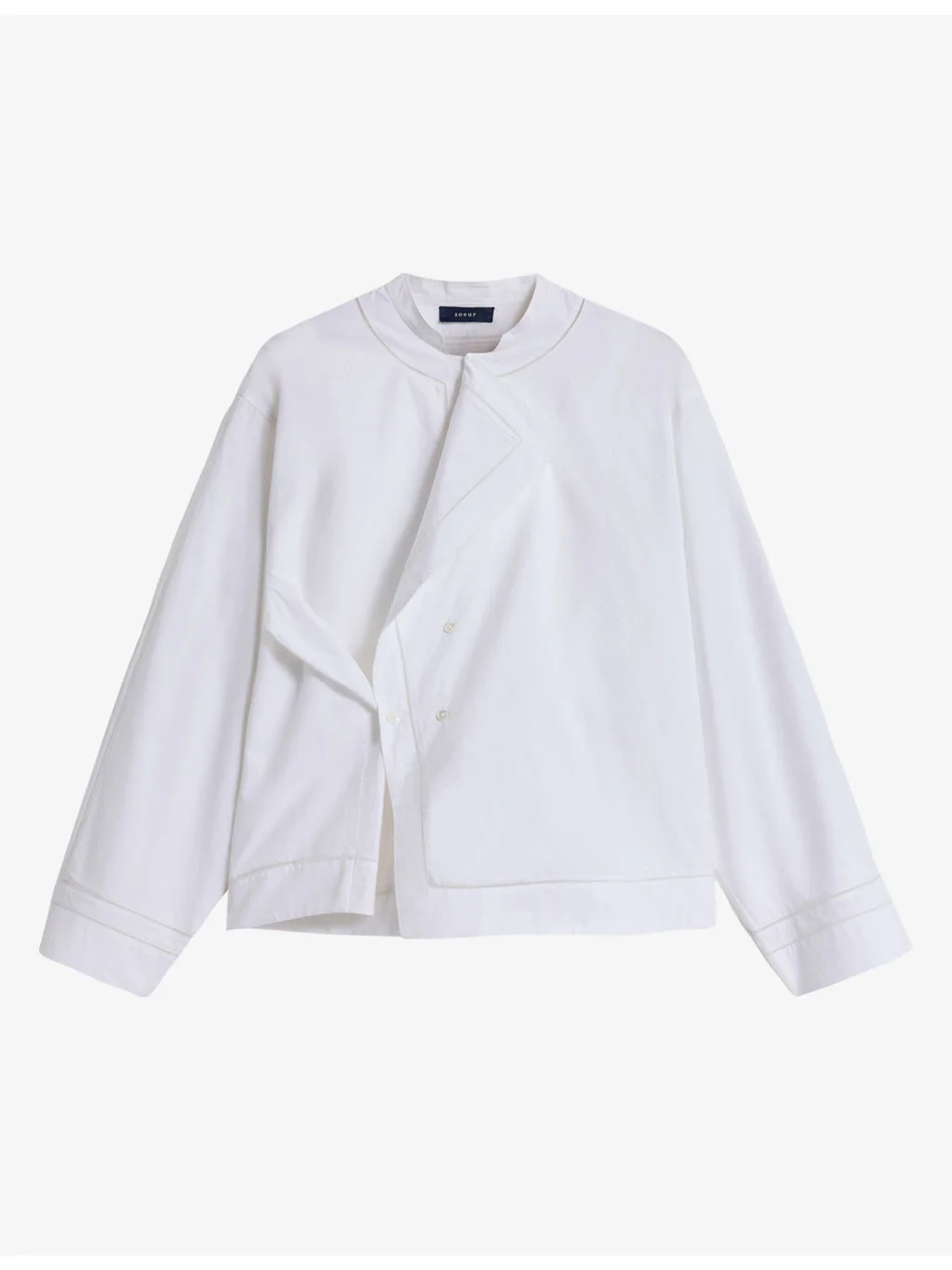 Lorraine Wrap-Front Cotton Shirt - 1