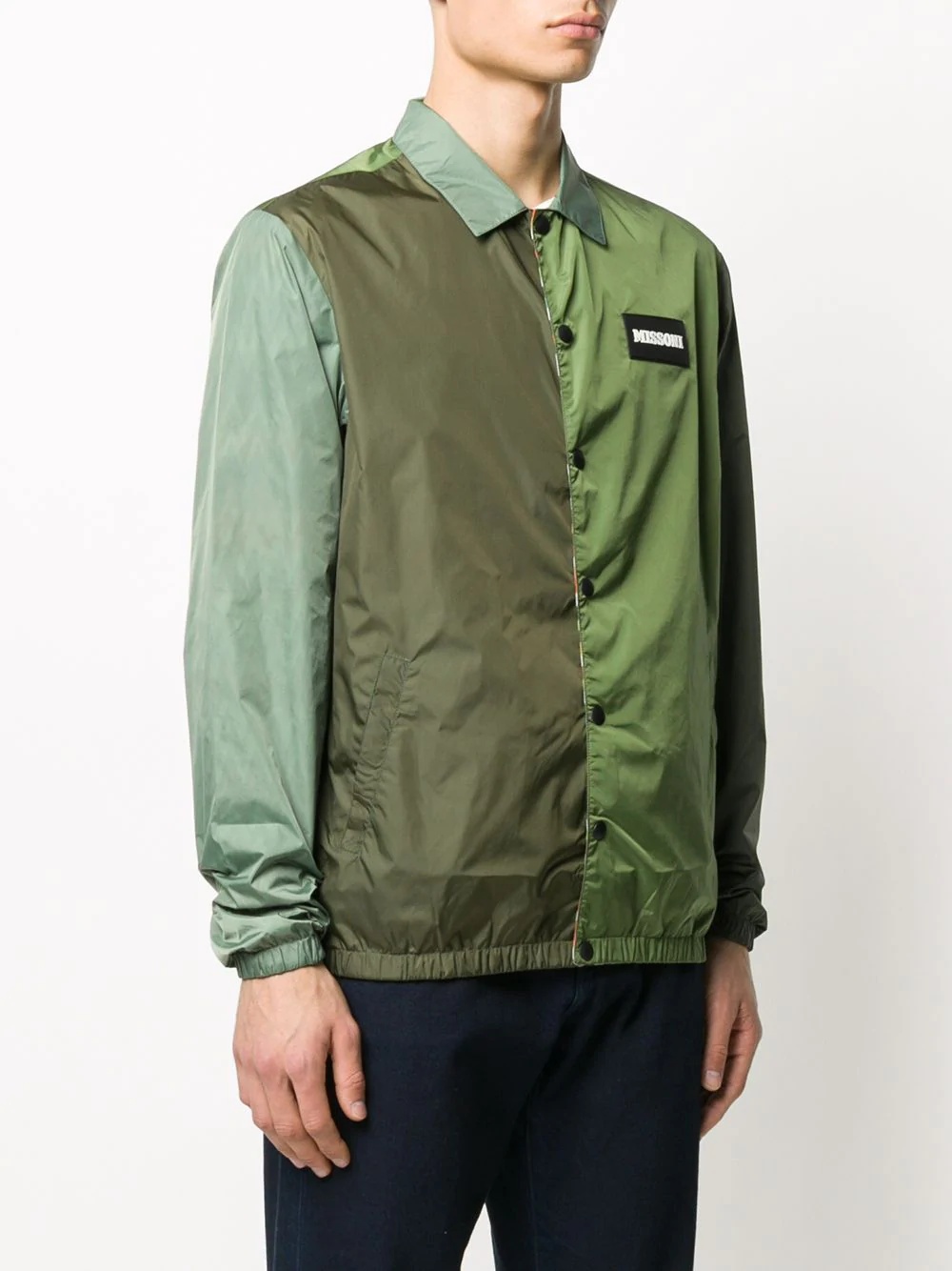 colour-block jacket - 3