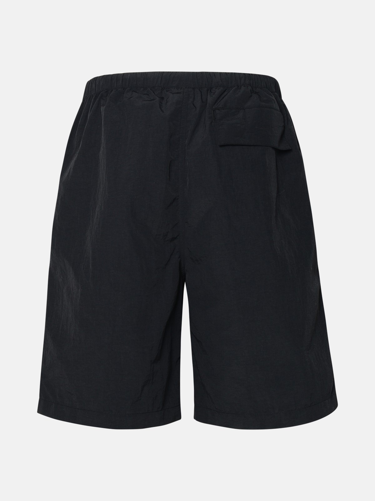 'GRAFFITI' BLACK NYLON BERMUDA SHORTS - 3