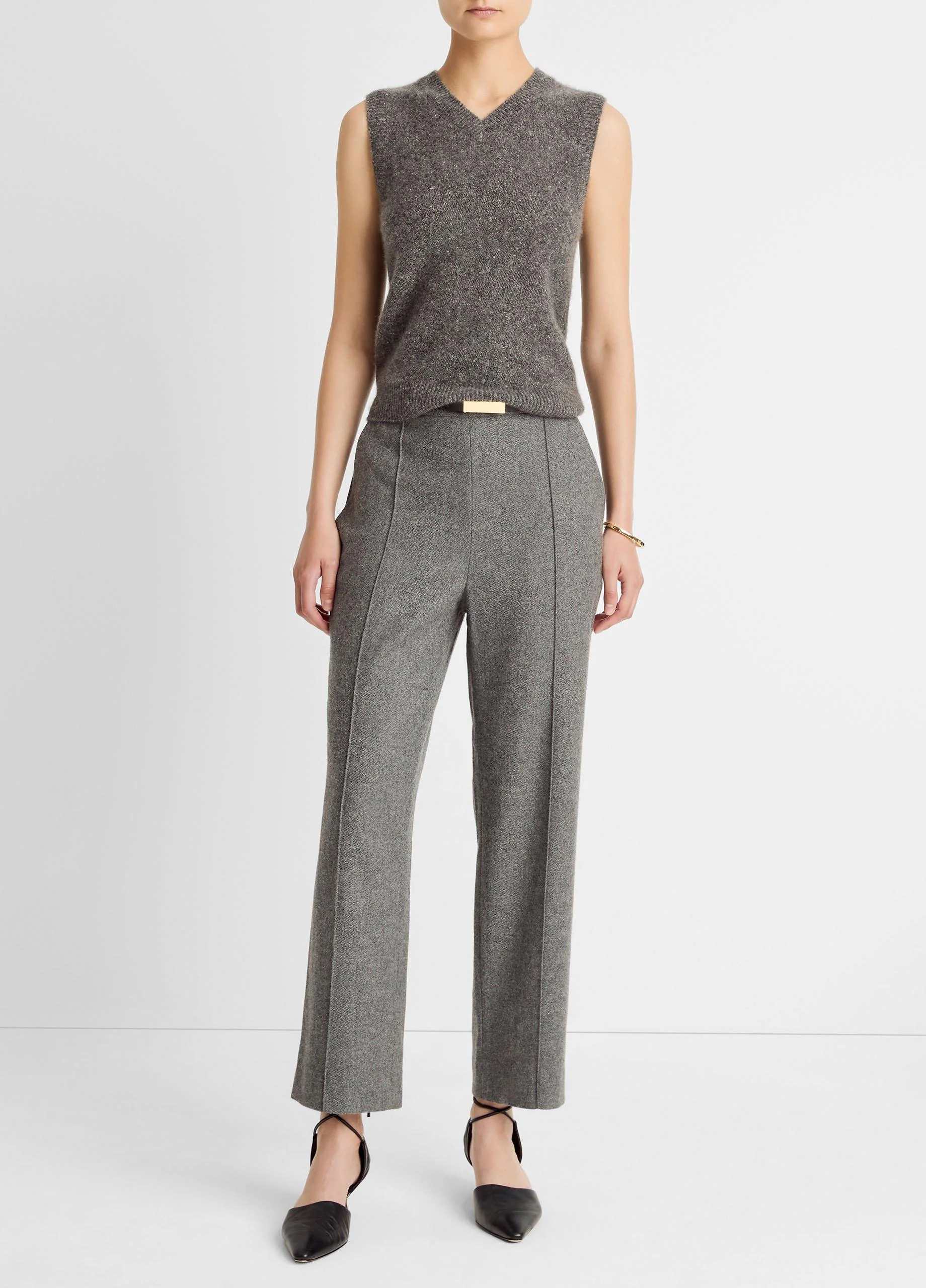 Italian Wool-Blend Easy Pull-On Pant - 1