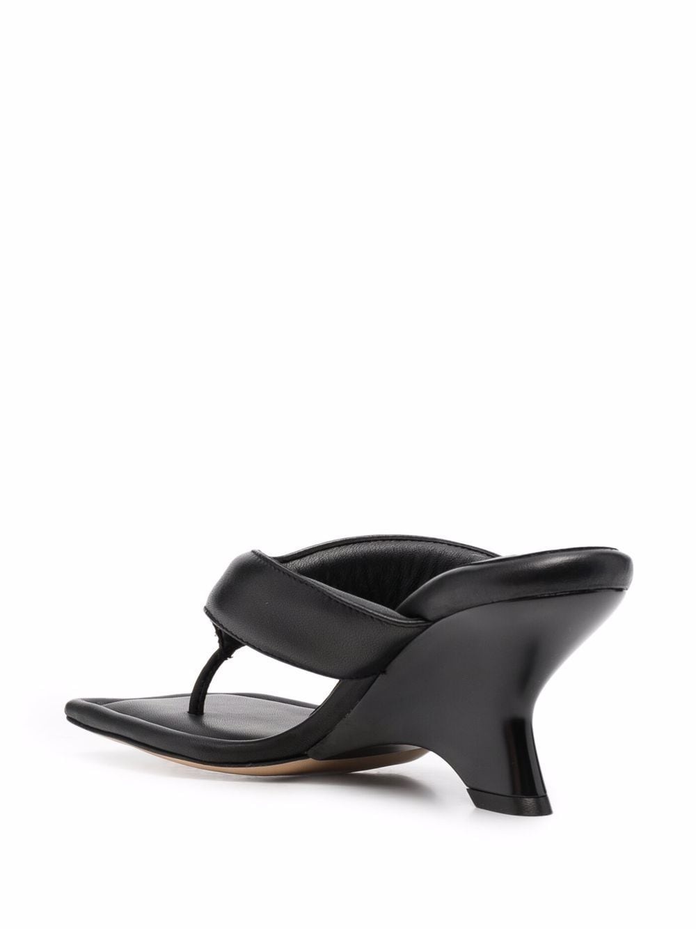 padded leather heeled sandals - 3