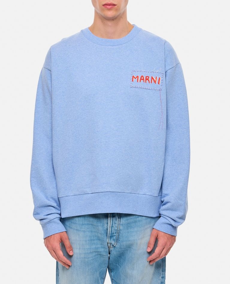 マルニ Marni Cotton Sweatshirt White organic cotton sweatshirt with mini logo | Marni