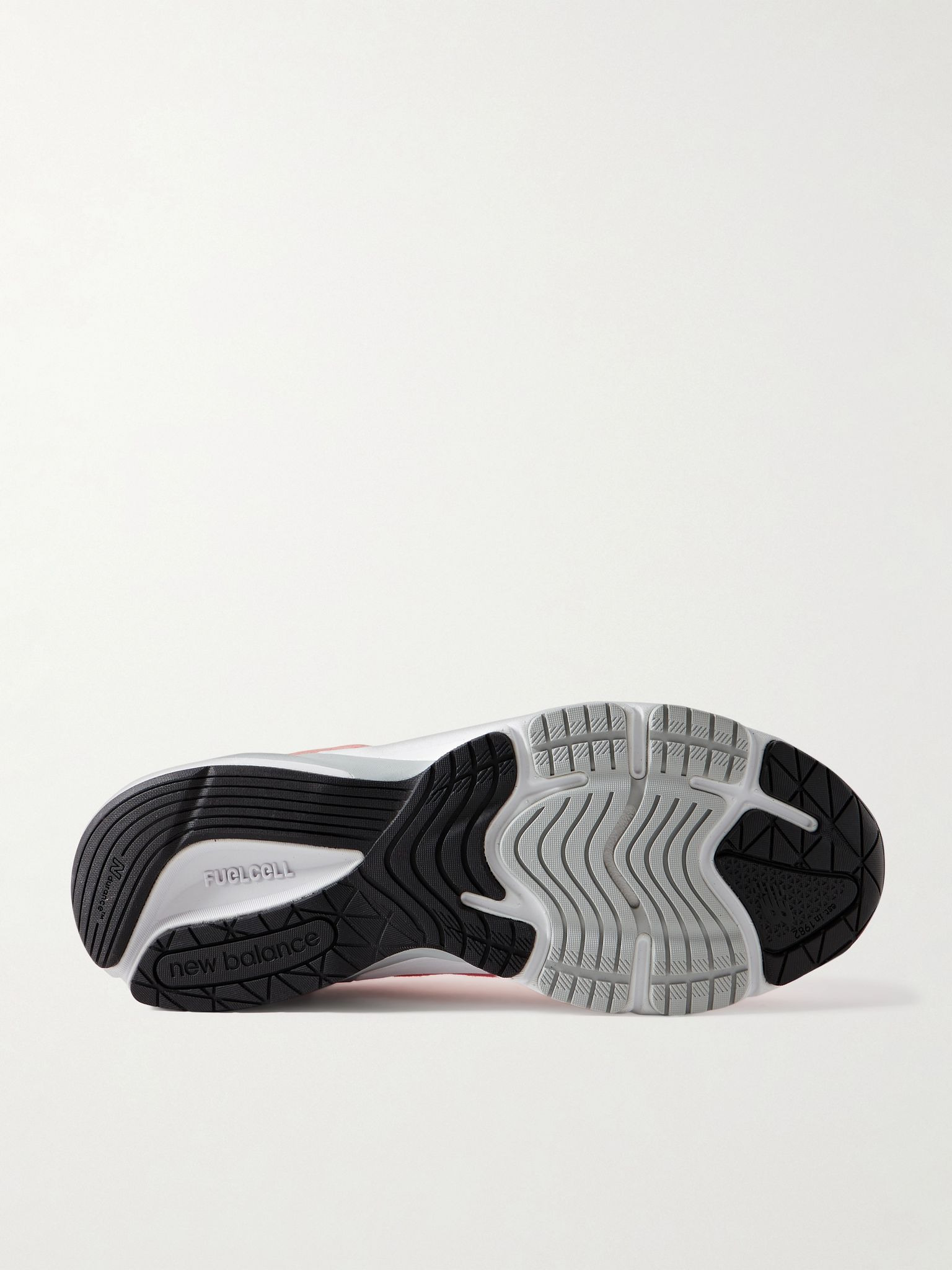 990 V6 Leather-Trimmed Suede and Mesh Sneakers Pink - 3