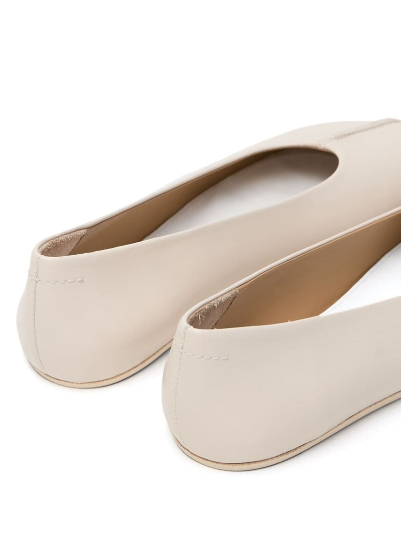 Stitch-out leather ballerinas 4