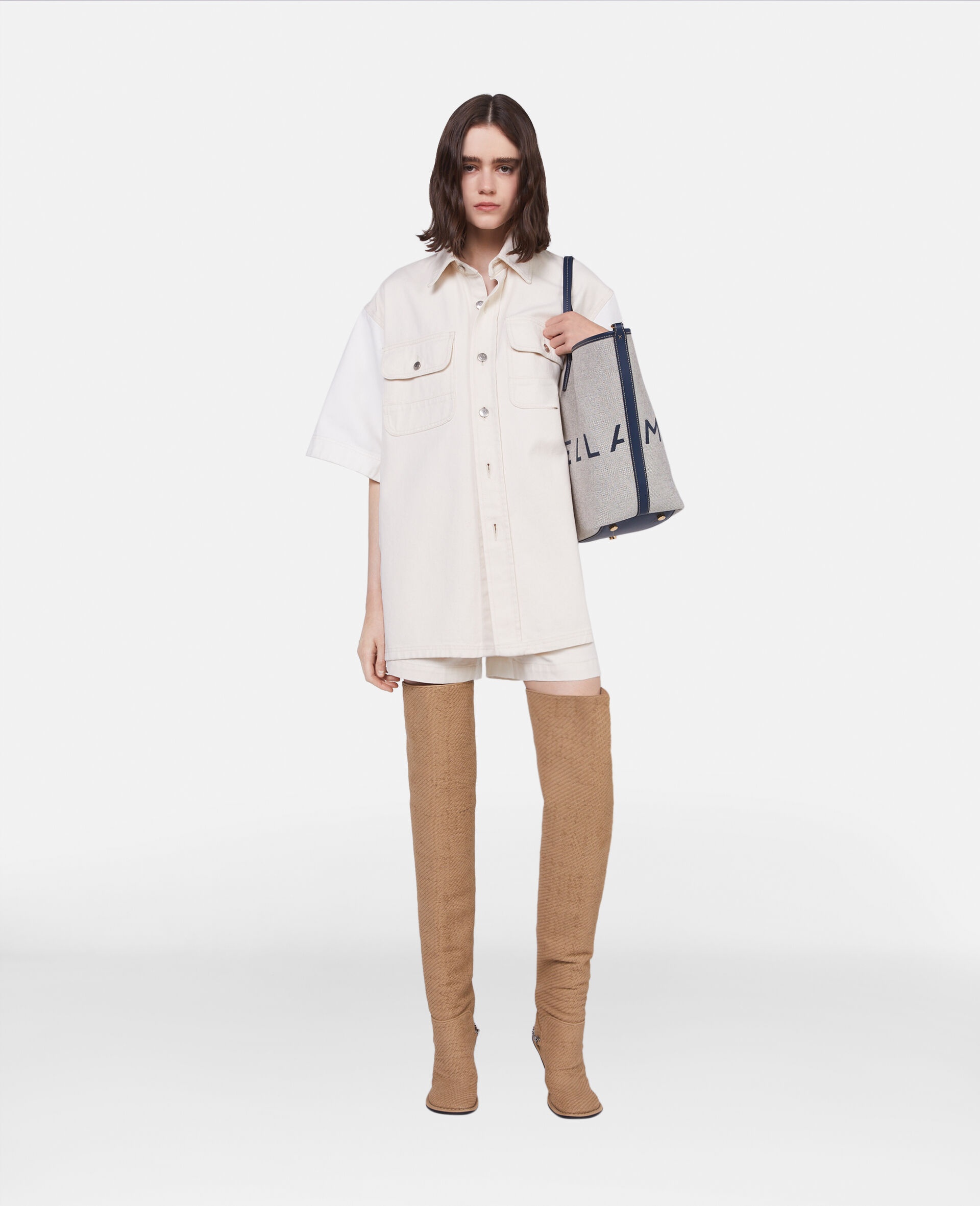 Oversized Utility Denim Shirt - 2