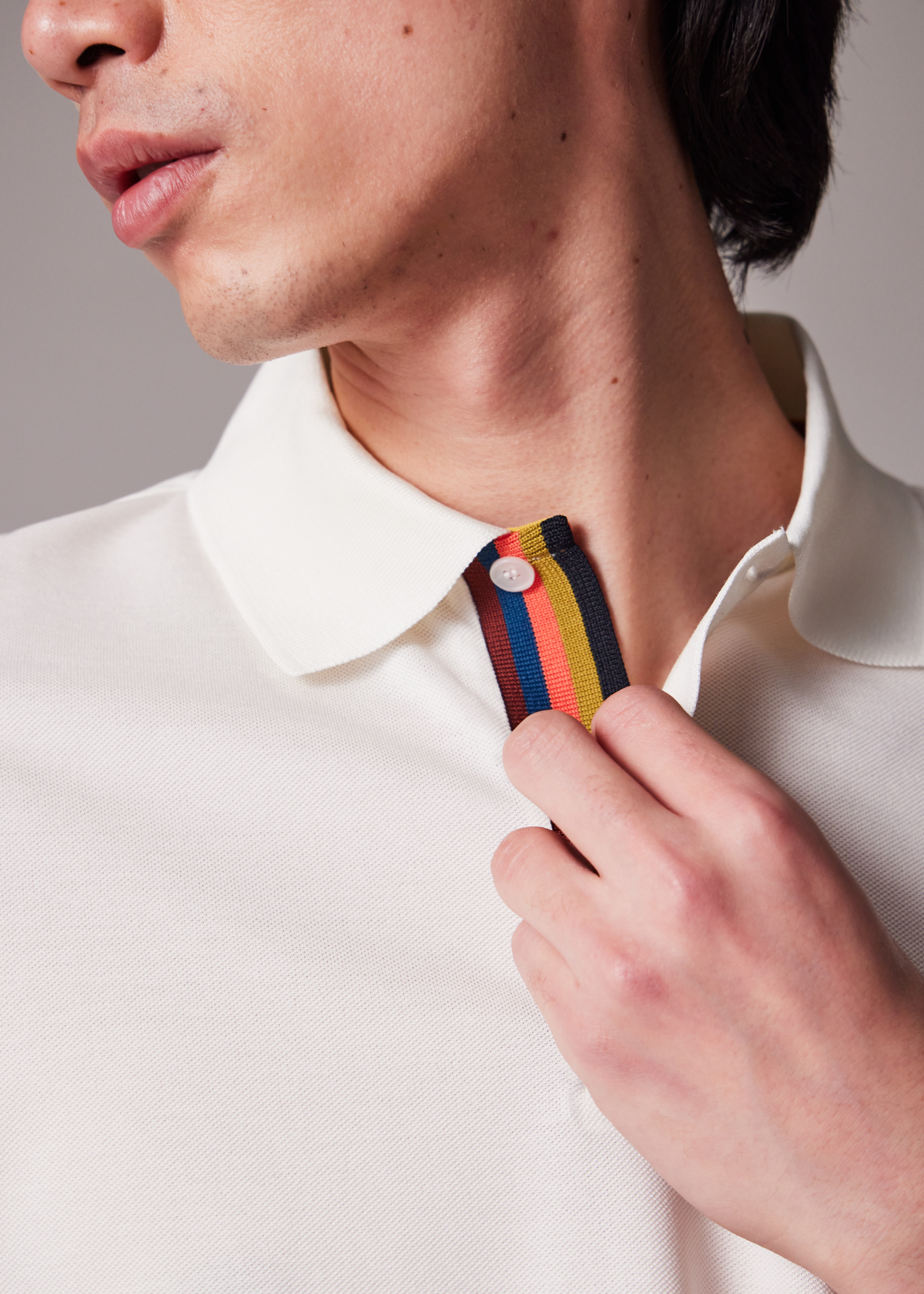 'Artist Stripe' Placket Polo Shirt - 6