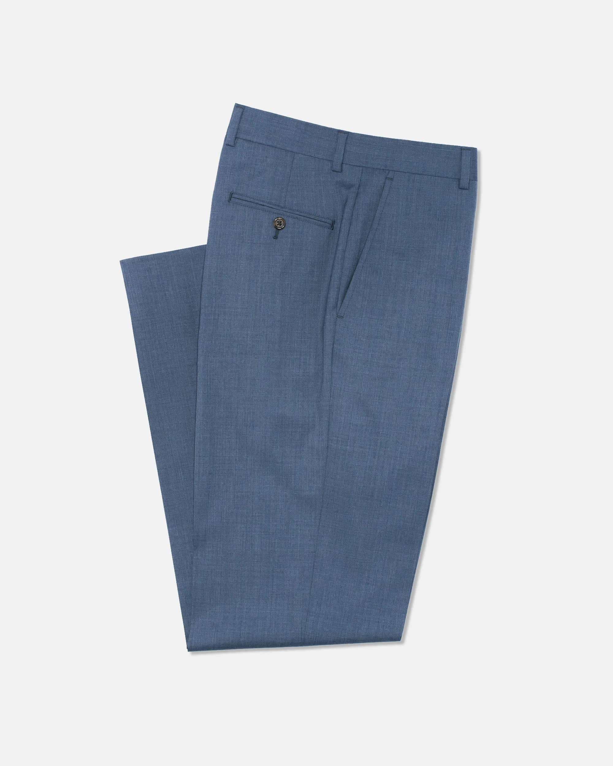 MADE-IN-CANADA BLUE TROPICAL WOOL TROUSER - 1