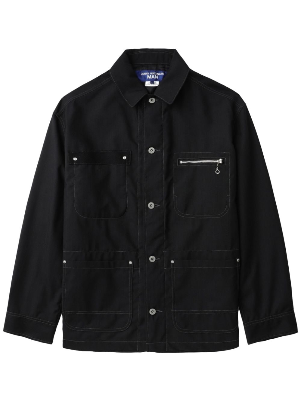 button-down shirt jacket - 1