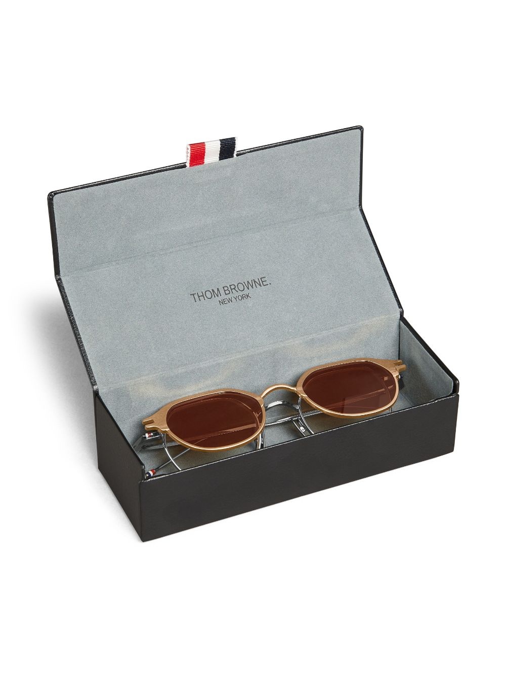round-frame clip-on sunglasses - 5