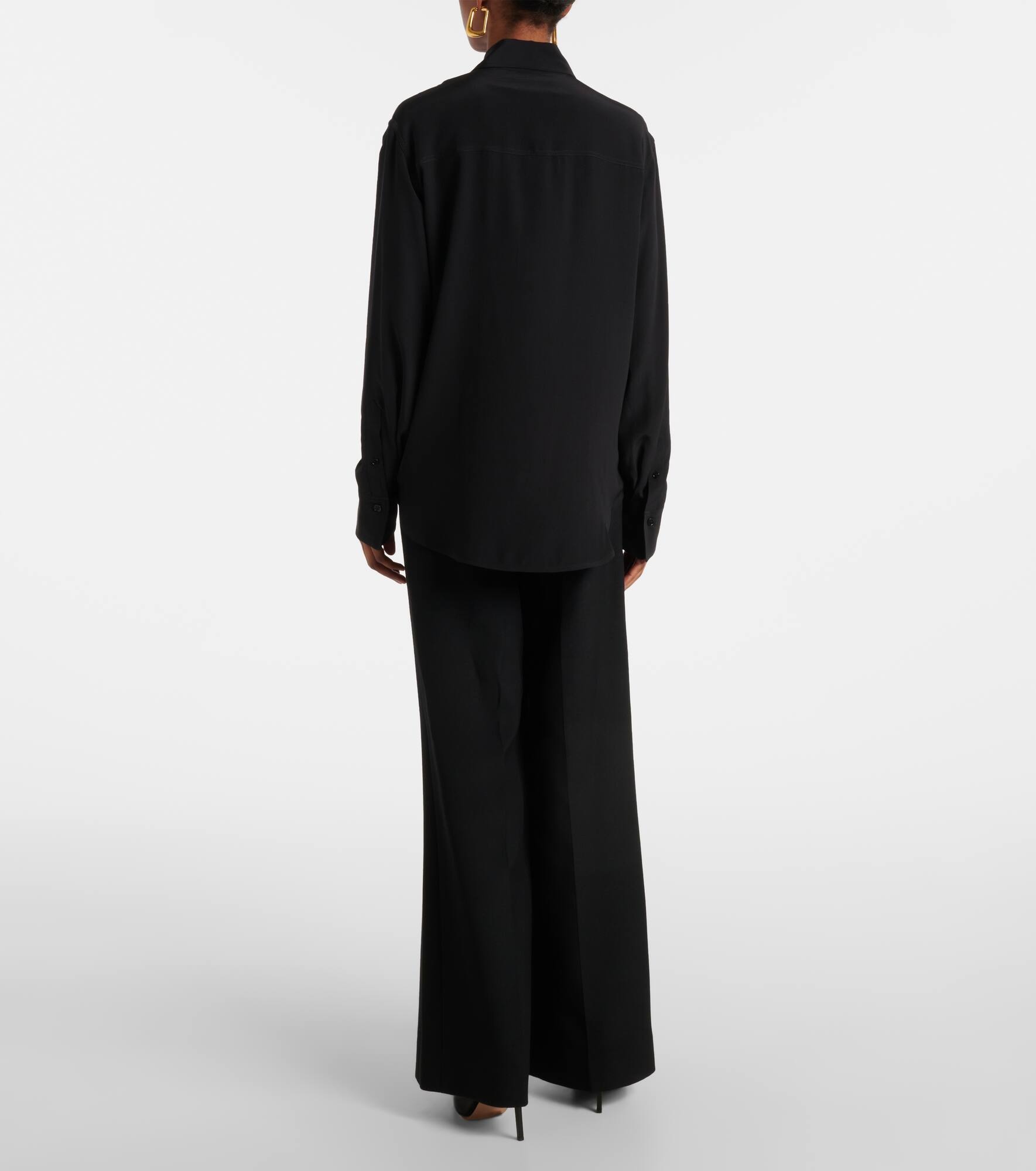 Ruffled silk blouse - 3