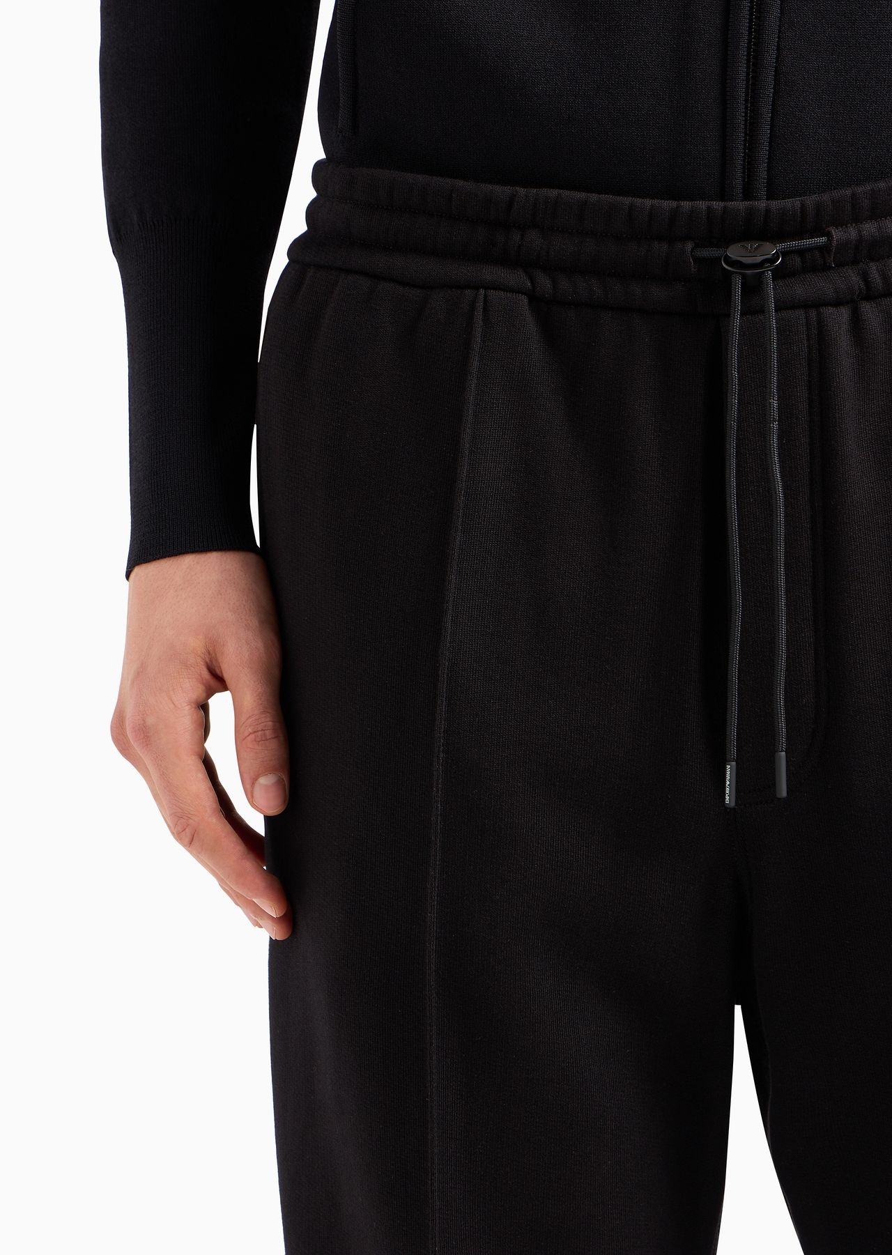 Soft-touch jersey joggers with ribbing - 5