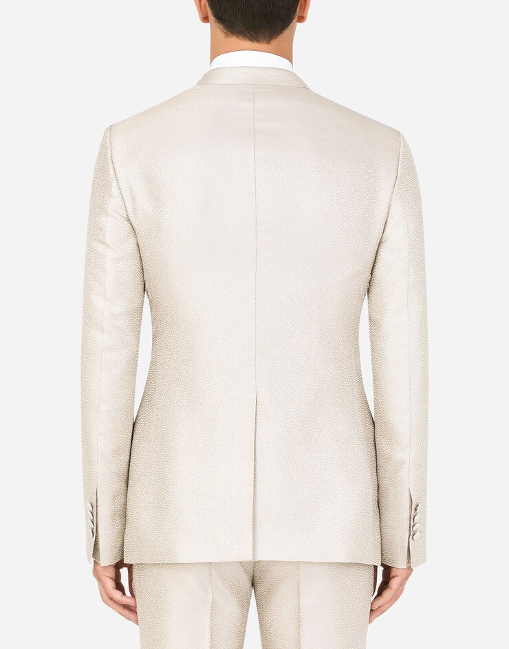 Double-breasted silk jacquard Martini-fit suit - 5