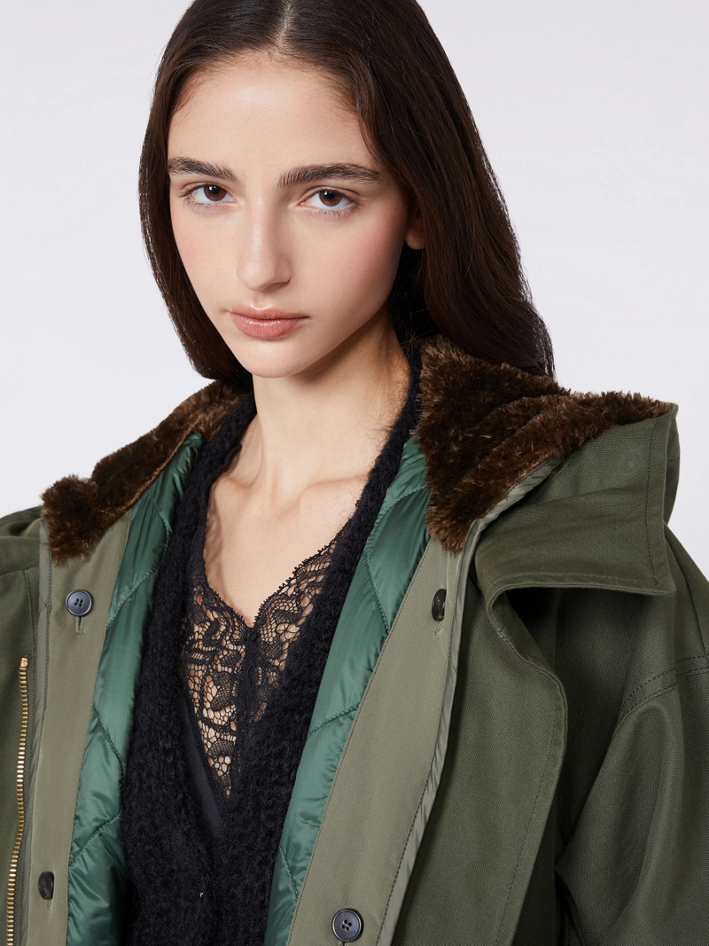 GATTI Water-repellent canvas parka - KAKI 5