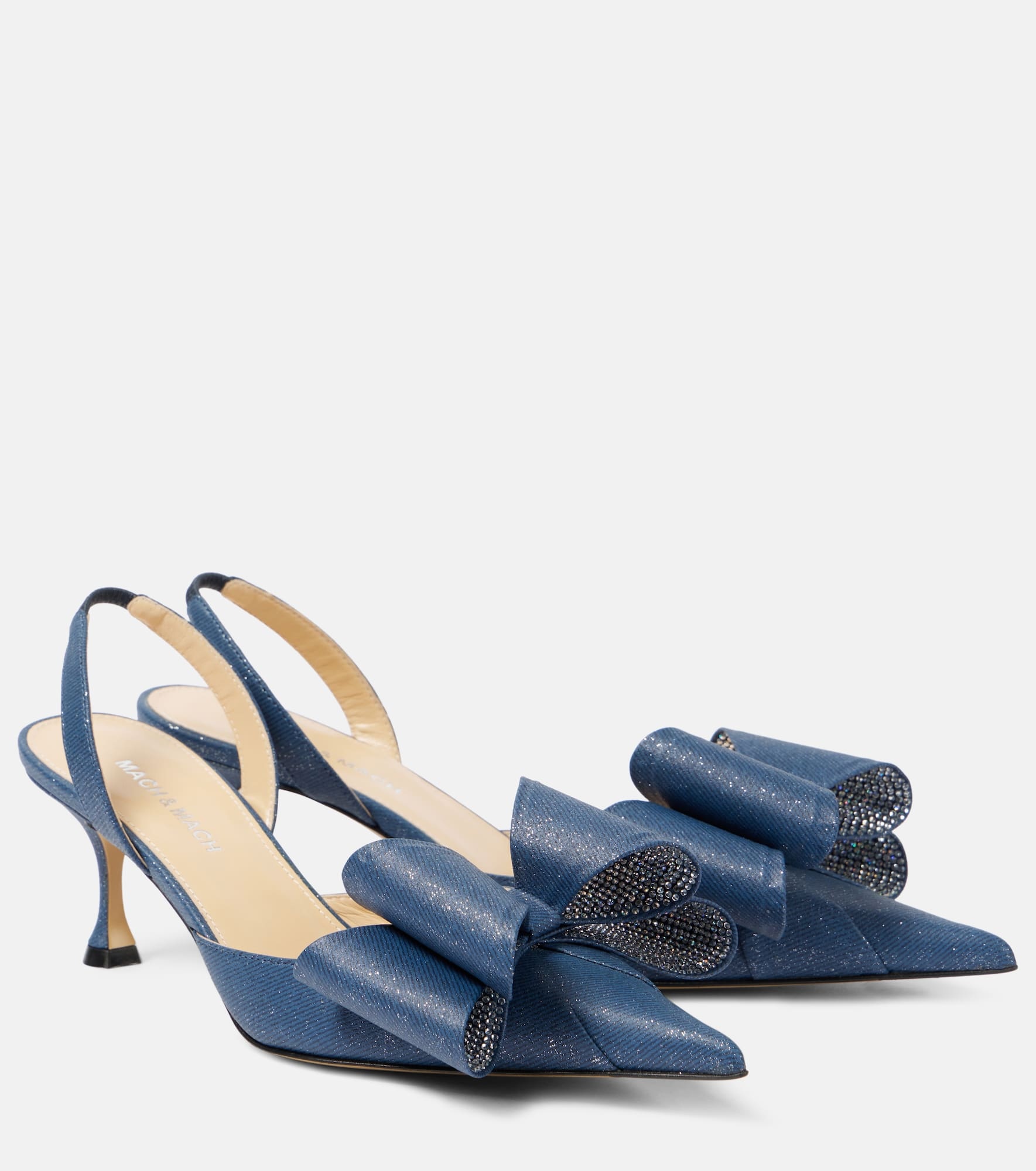 Le Cadeau 65 denim slingback pumps - 1