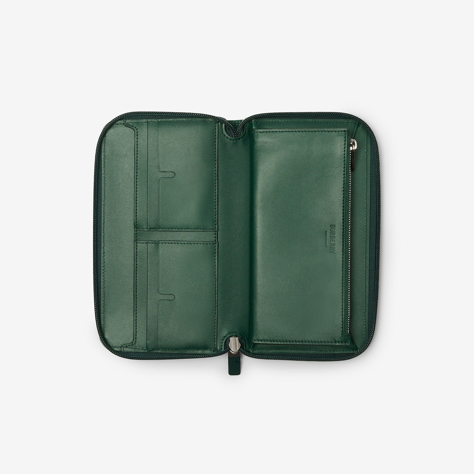 Check Jacquard Large Zip Wallet - 2