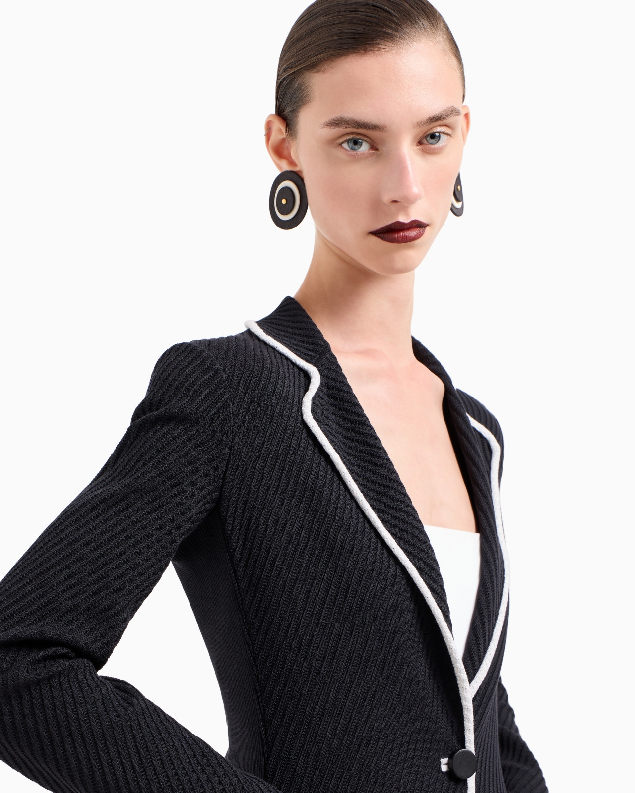 SINGLE-BREASTED SILK-JERSEY JACKET - 5