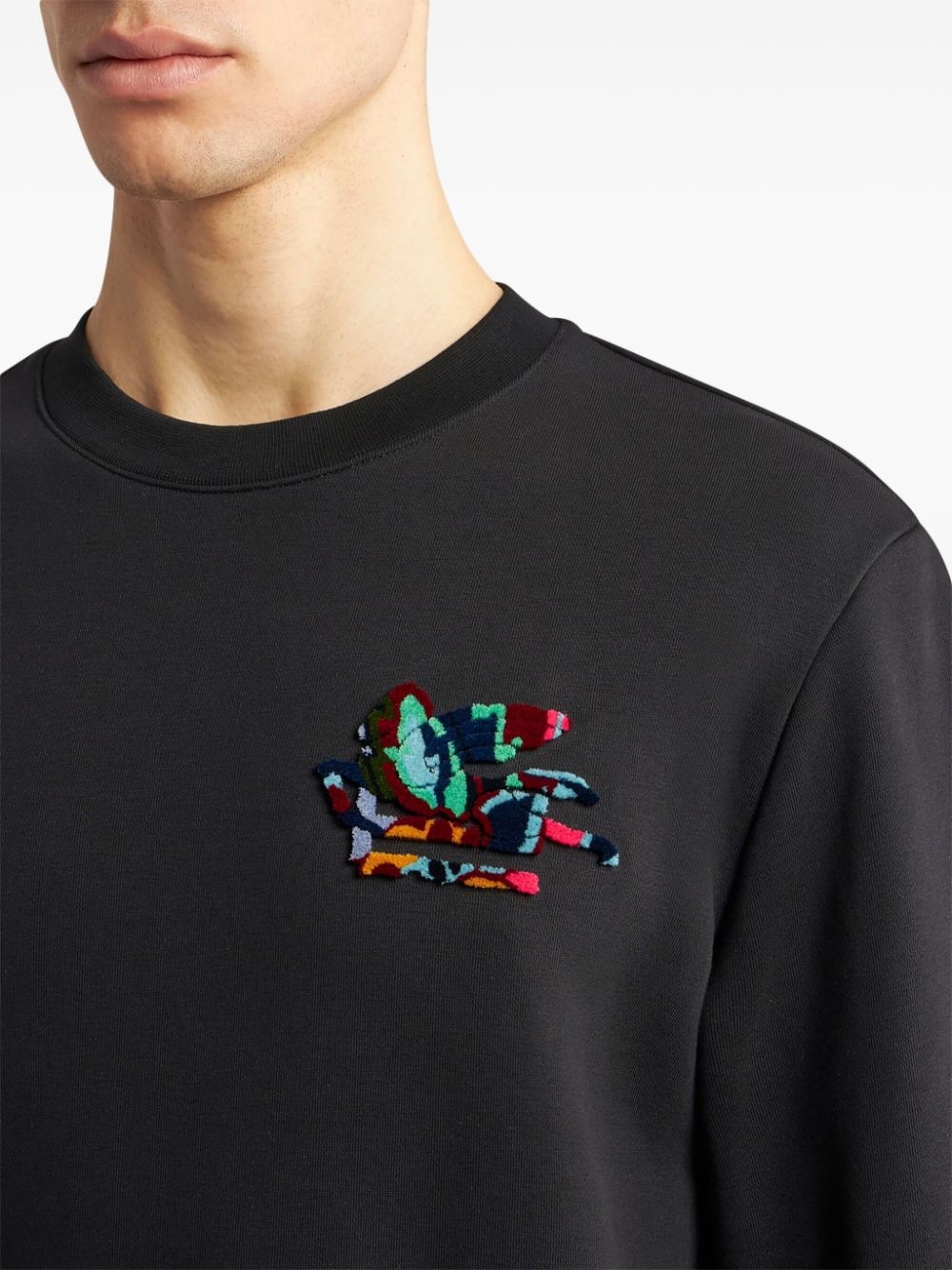 Pegaso-appliquÃ© crew-neck sweatshirt - 5