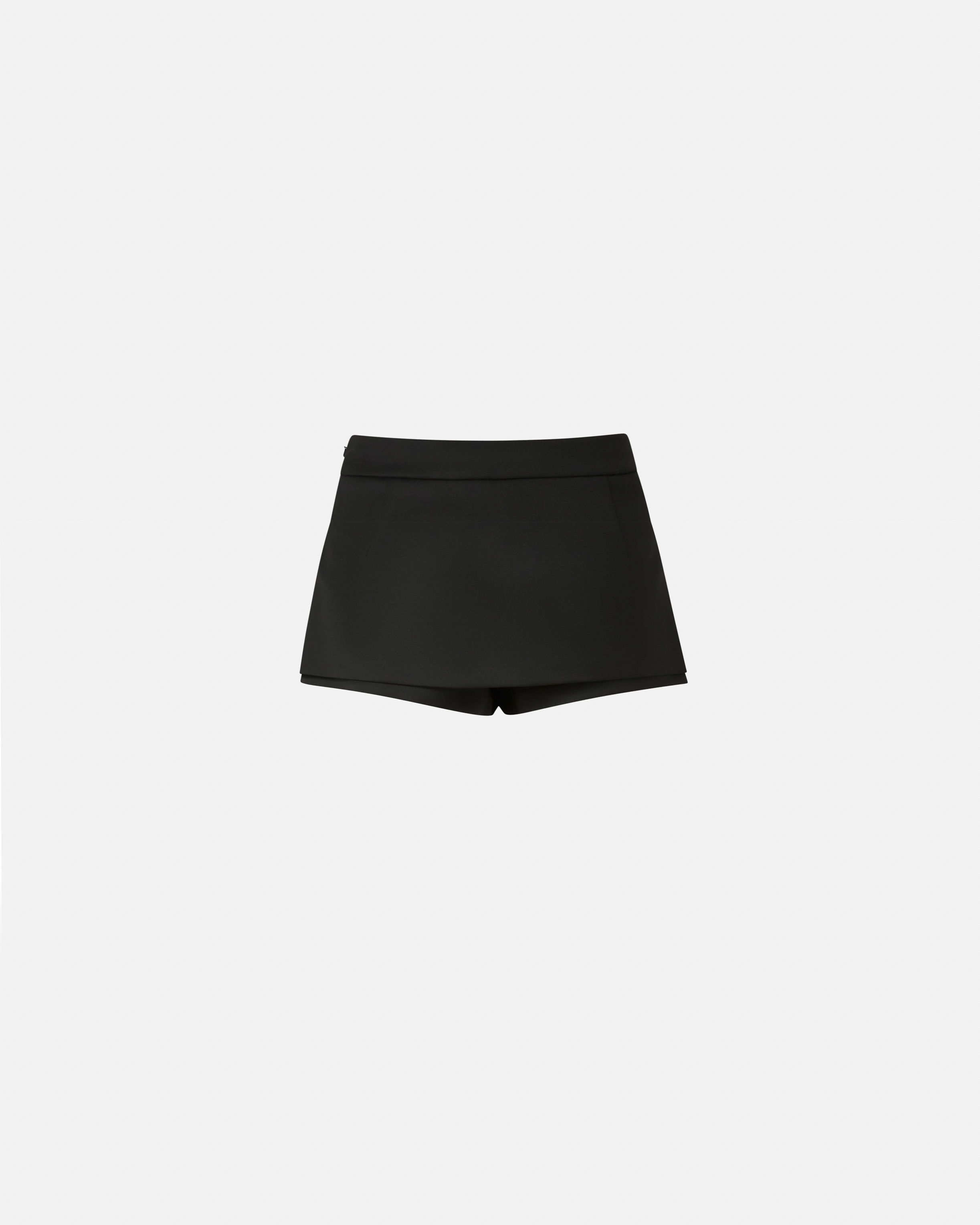 FLANNEL MINI SKIRT-EFFECT SHORTS - 2