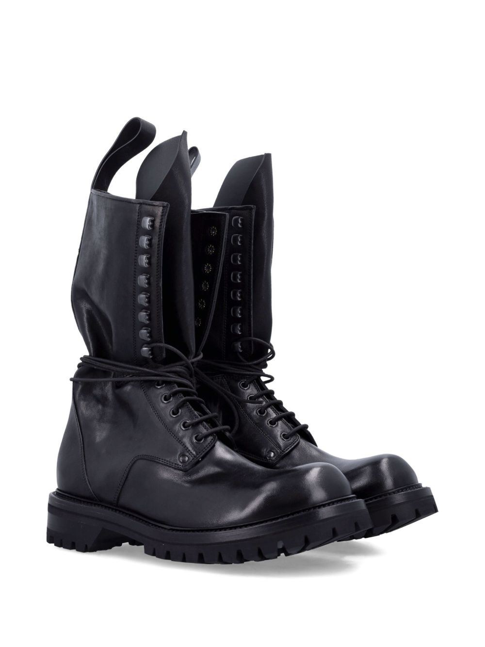 lace-up leather boots - 2