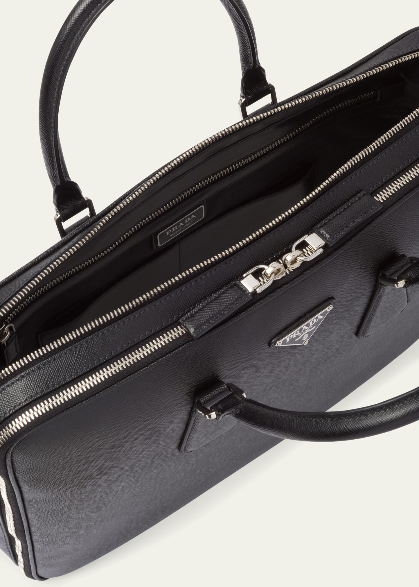 Men's Saffiano Leather Briefcase - 4