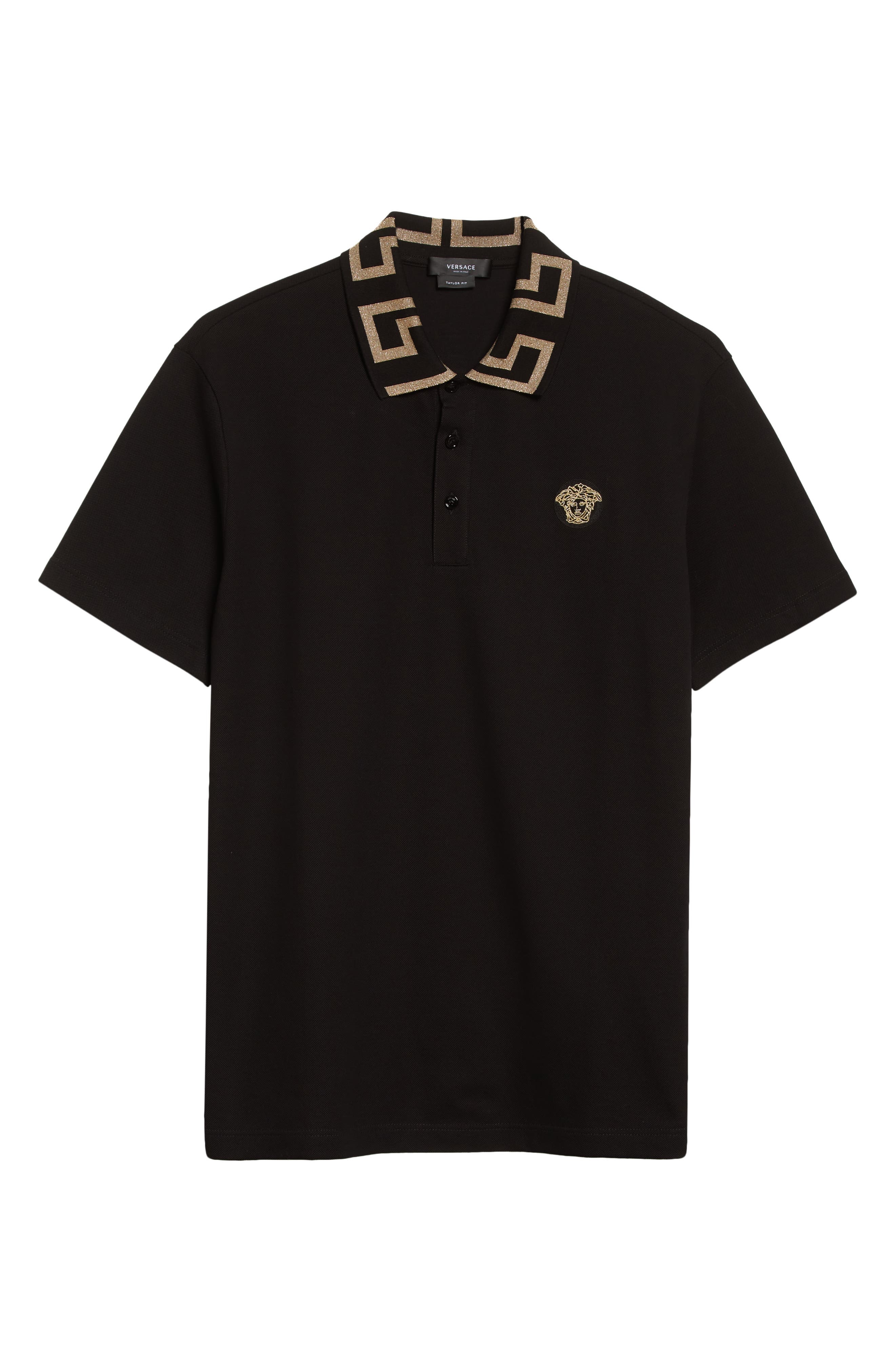 Greco Collar Cotton Piqué Polo - 6