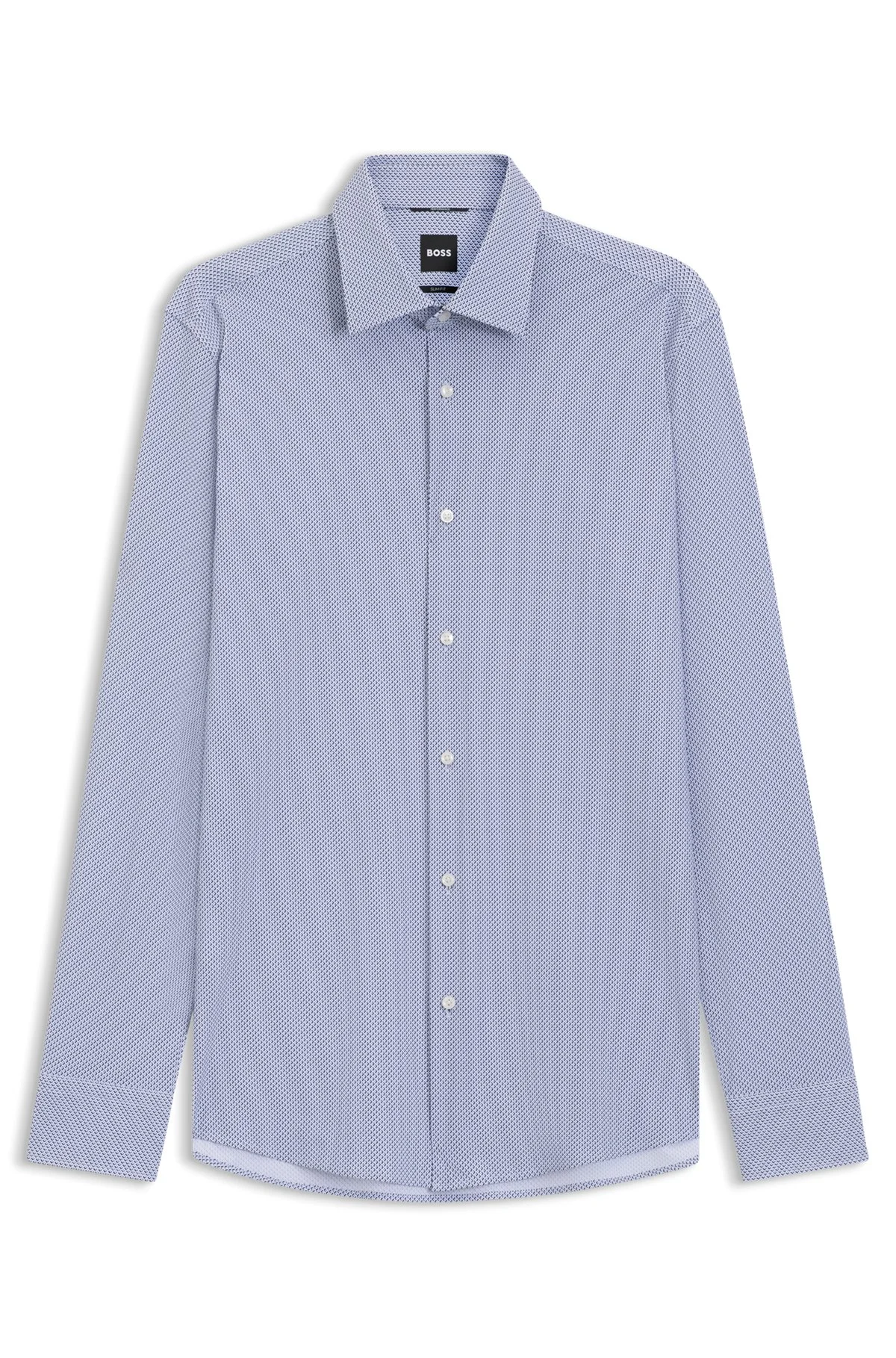 SLIM-FIT SHIRT IN PRINTED PERFORMANCE STRETCH FABRIC - 1