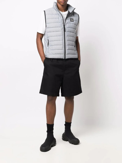 Stone Island logo patch padded gilet outlook